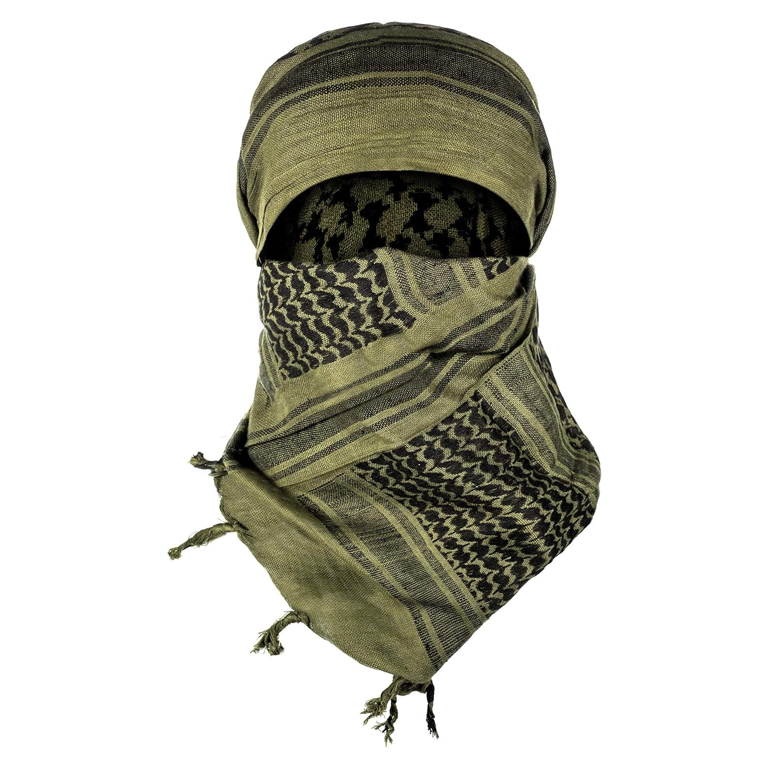 Shemagh Táctico Texas Bushcraft 100% Algodón Verde Oliva 109x109 cm