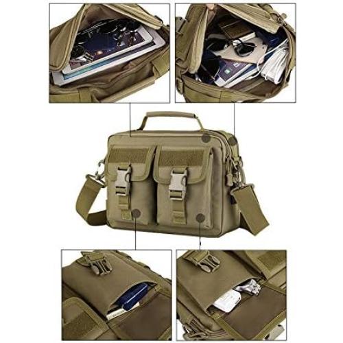 Bolsa Mensajera Táctica Huntvp de Nylon con Puerto USB 26.9x20.1cm