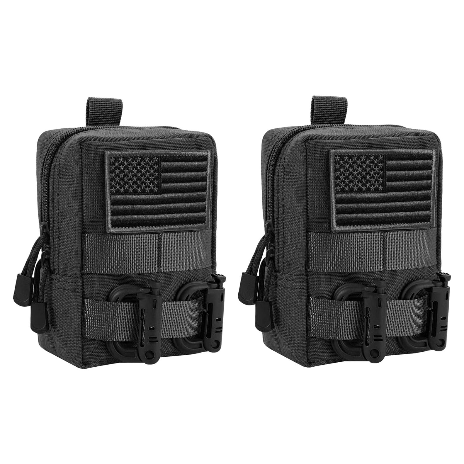 Paquete de 2 Bolsas Tácticas Molle FRTKK Resistente al Agua