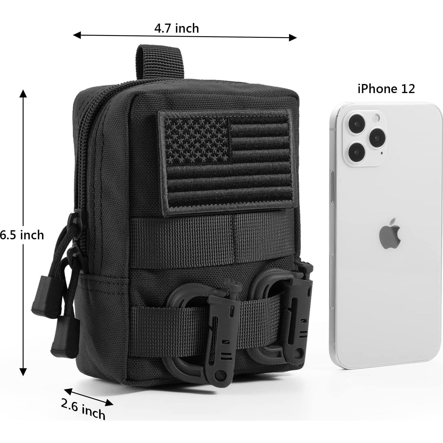 Paquete de 2 Bolsas Tácticas Molle FRTKK Resistente al Agua