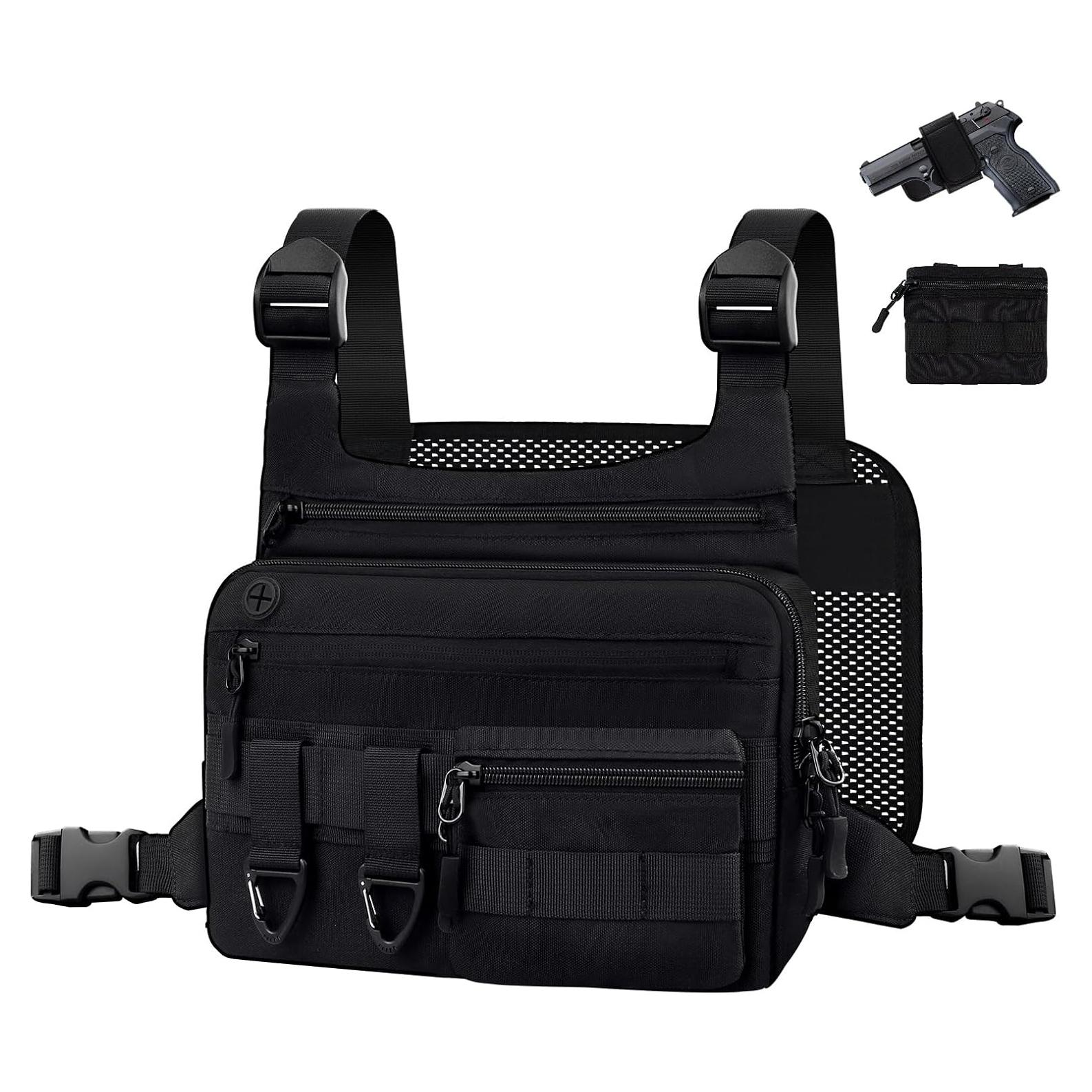 Bolsa Táctica para el Pecho JECOLOS 28x23cm Resistente al Agua