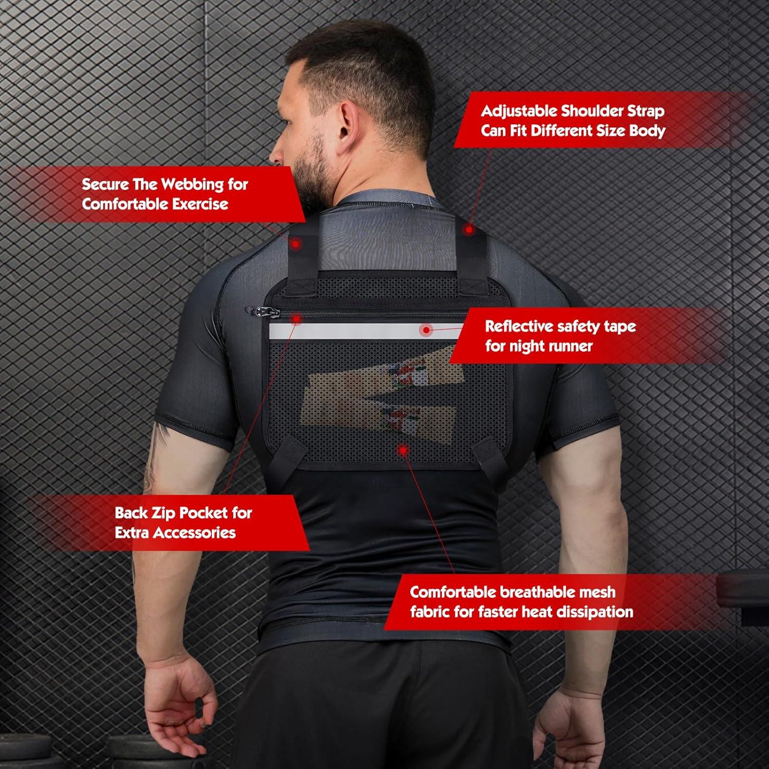 Bolsa Táctica para el Pecho JECOLOS 28x23cm Resistente al Agua