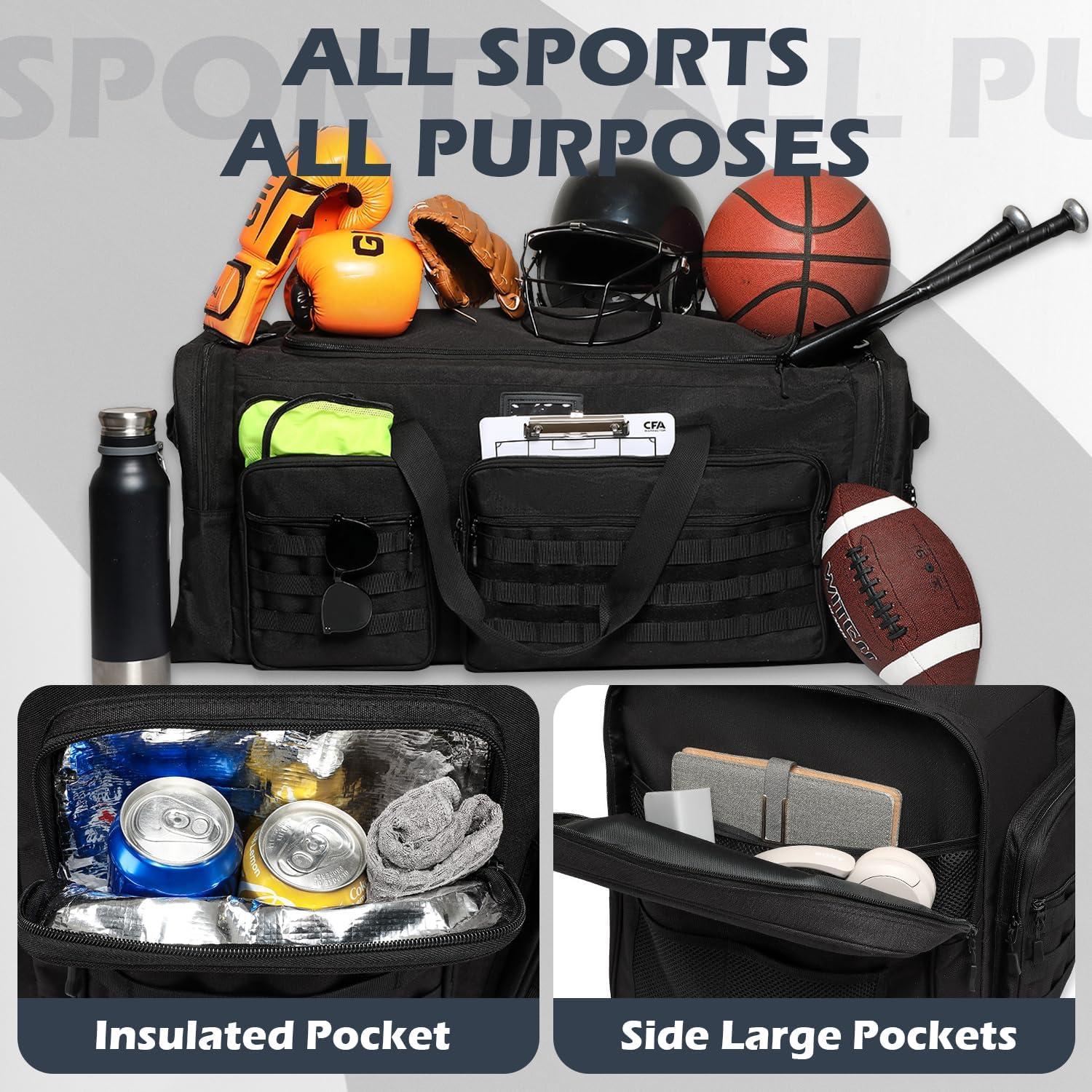 Bolsa de viaje táctica militar SunForMorning 135L negra