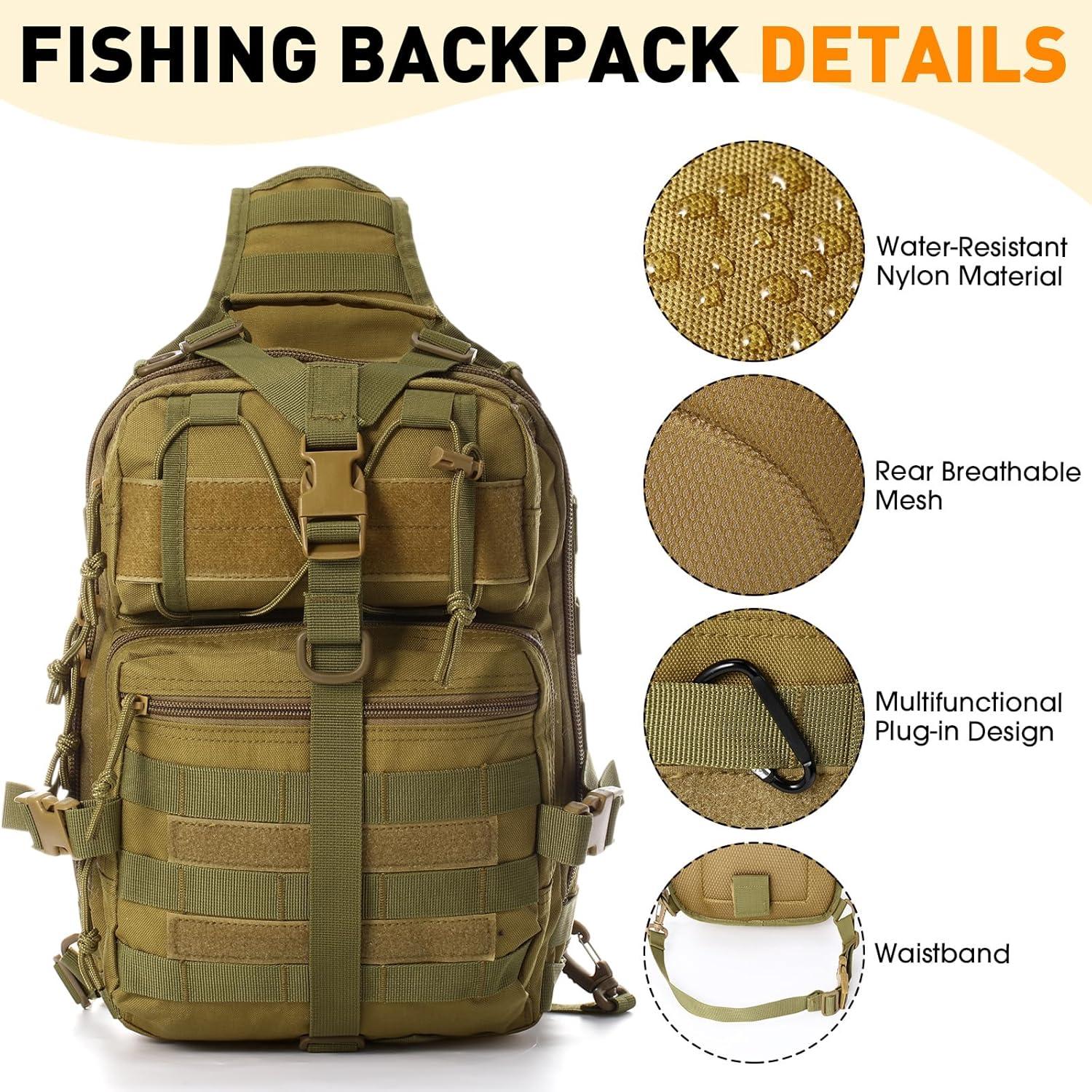 Kit de Pesca Eccliy 6 Piezas con Mochila Impermeable