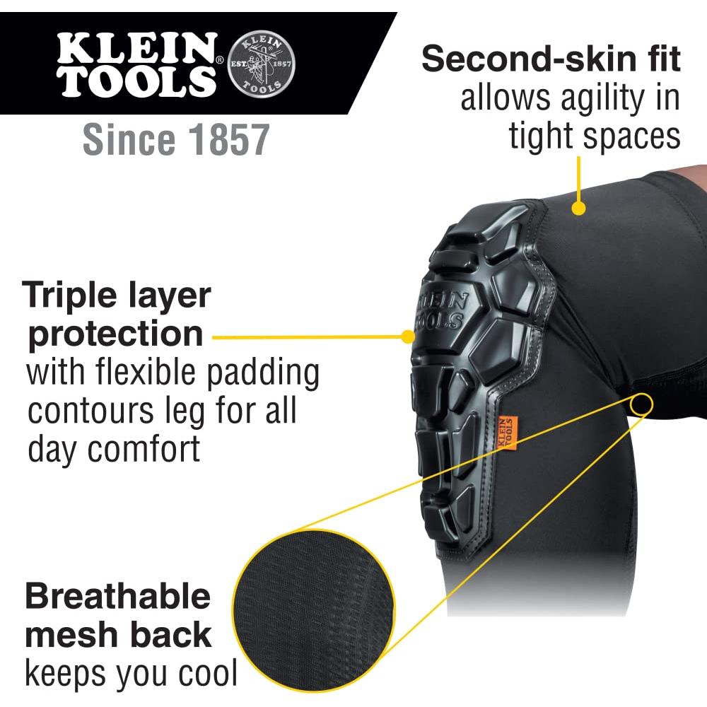 Mangas de Rodilla Acolchadas Klein Tools 60615 S/M Negro