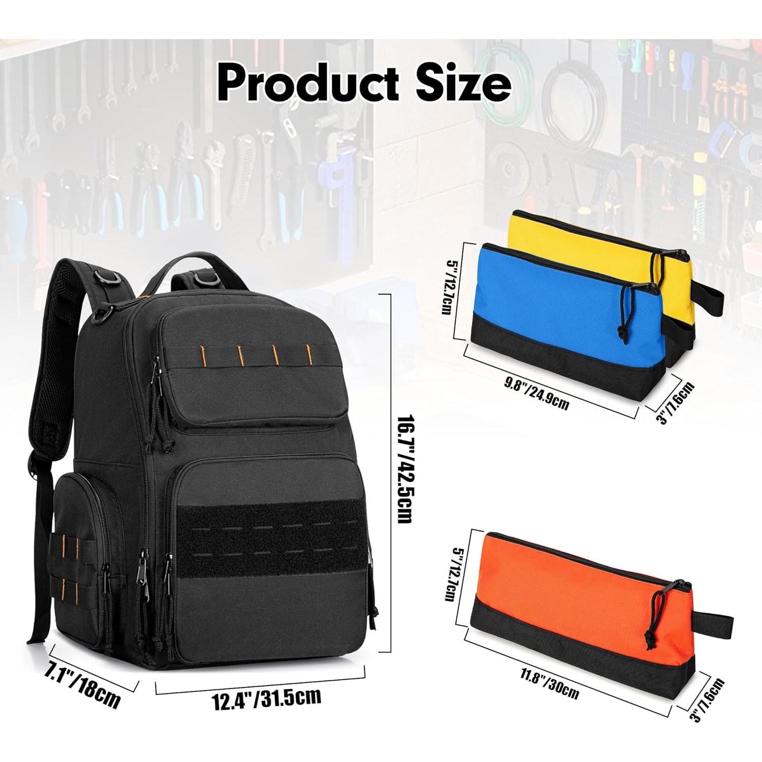 Mochila de Herramientas Rexmica con 3 Bolsas Organizadoras