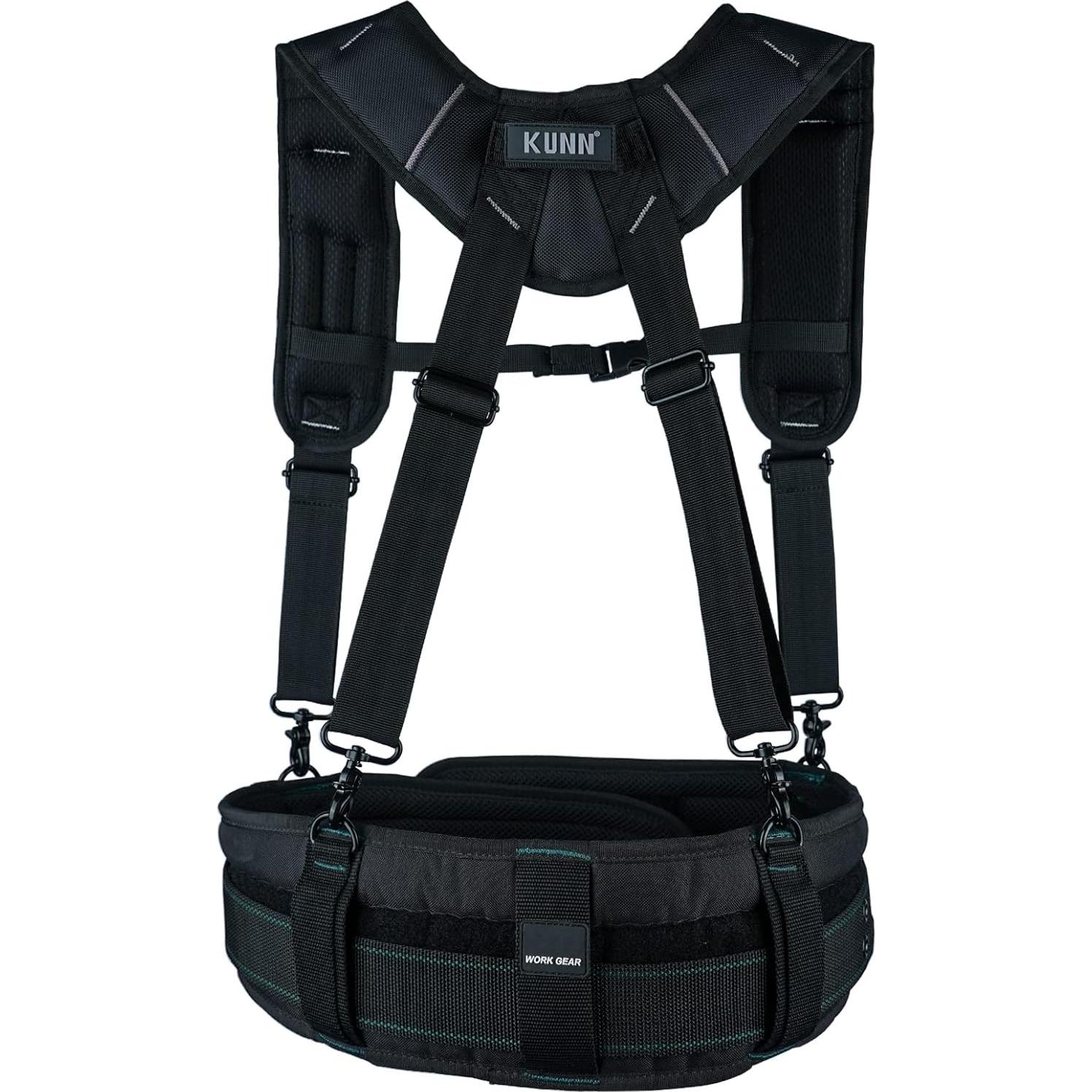 Cinturón de Herramientas KUNN con Tirantes Acolchados Negro