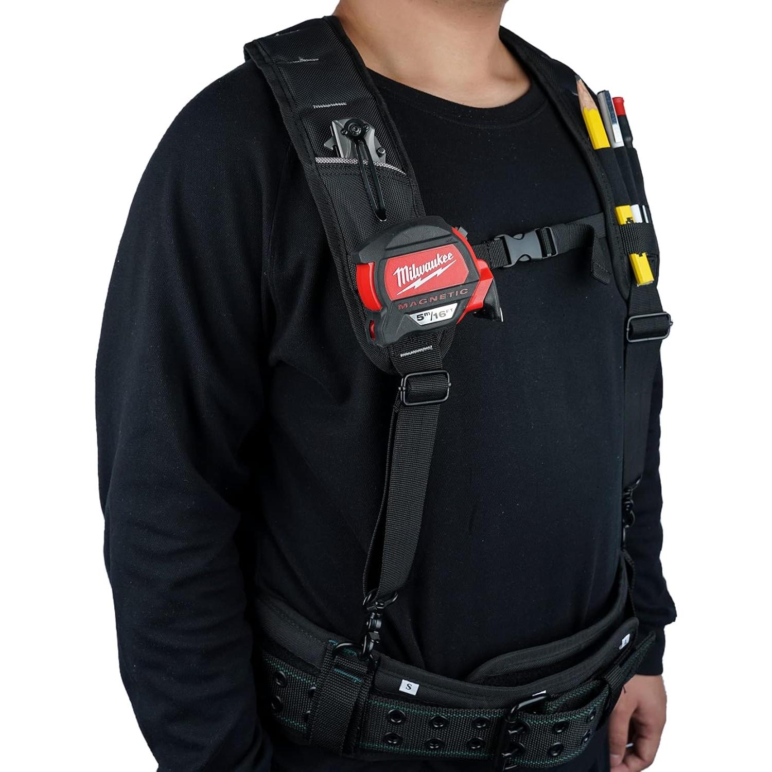 Cinturón de Herramientas KUNN con Tirantes Acolchados Negro