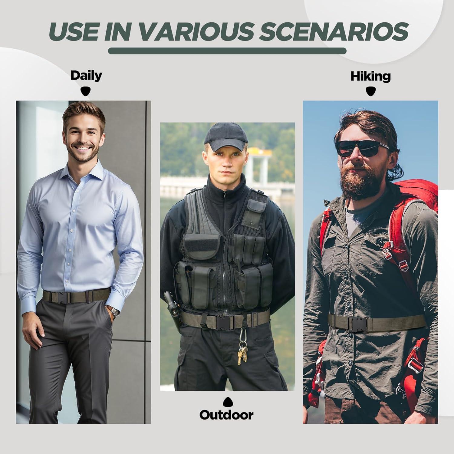 Cinturón Táctico Hicarer 20 Piezas Nylon Camuflaje Ajustable