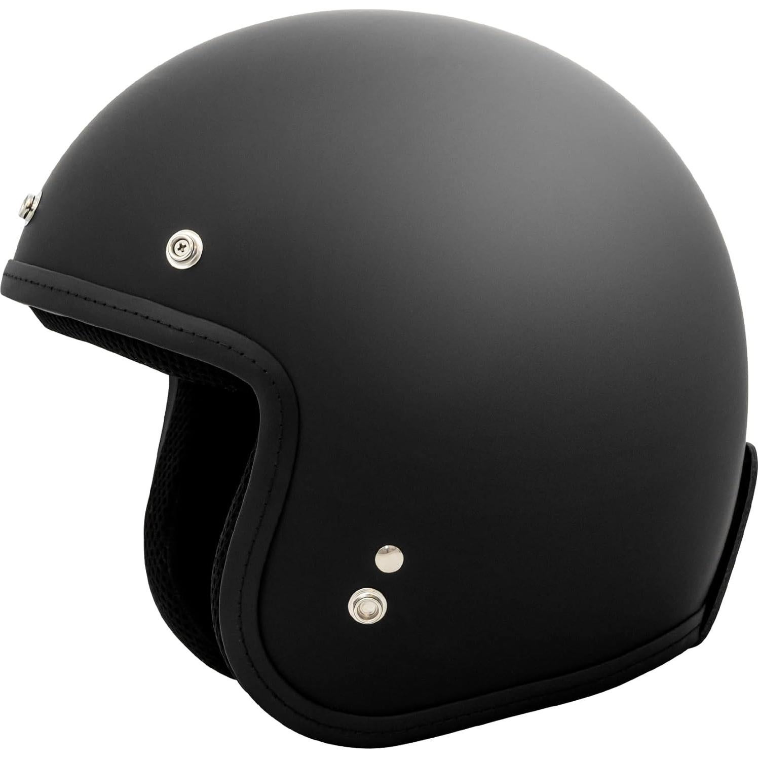 Casco Abierto VCAN V85C Negro Brillante 1.52 kg Aprobado DOT