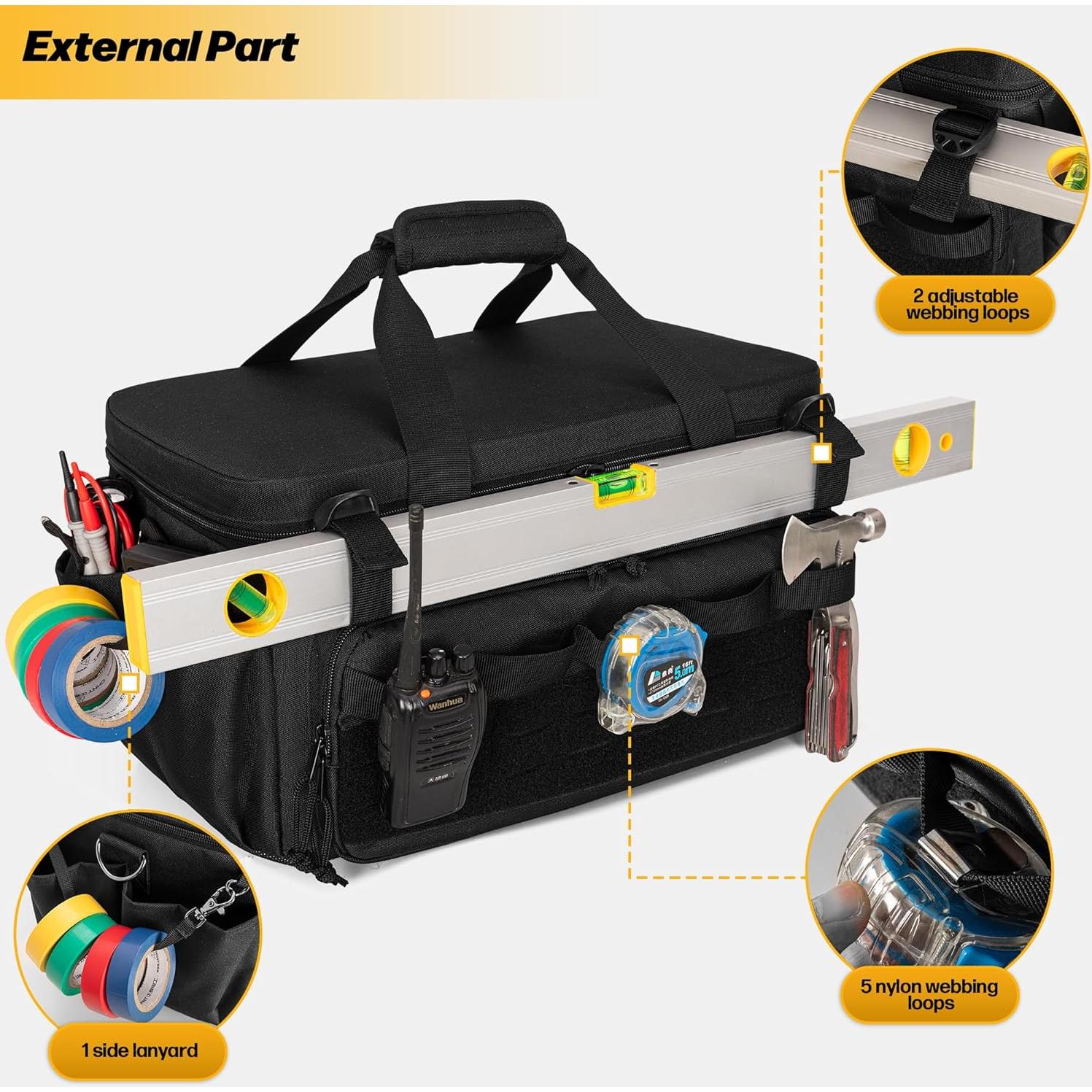 Bolsa de herramientas Rexmica 42.9x22.1x23.6 cm con 3 bolsillos