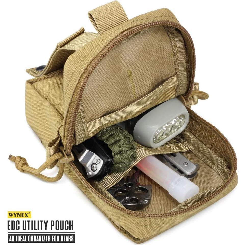 Bolsa Táctica EDC WYNEX Caqui, Organizador MOLLE para Teléfono