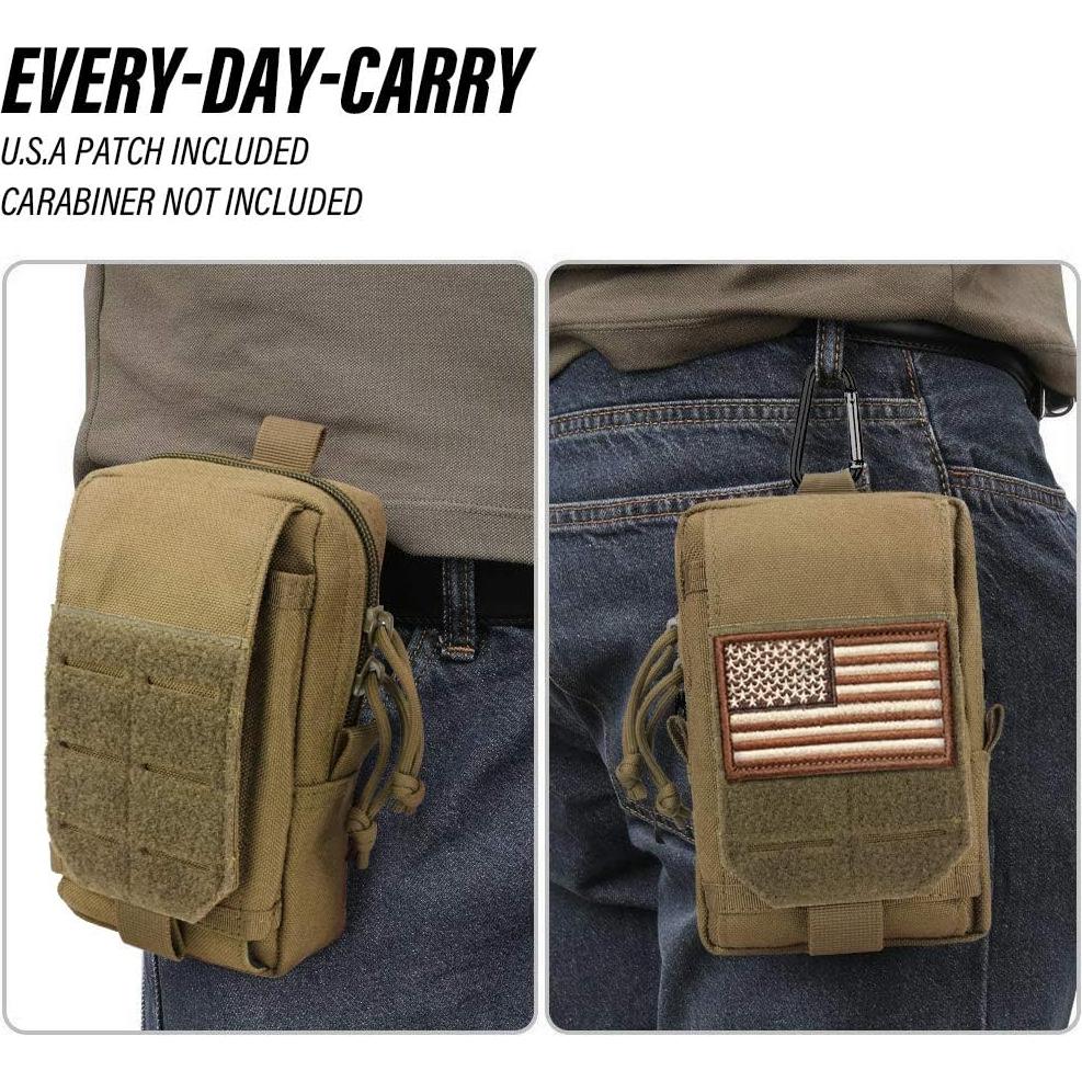 Bolsa Táctica EDC WYNEX Caqui, Organizador MOLLE para Teléfono