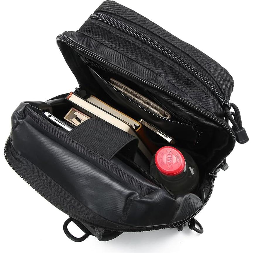 Mochila Bandolera Táctica GAZJYUSP Negra 32x25x16cm