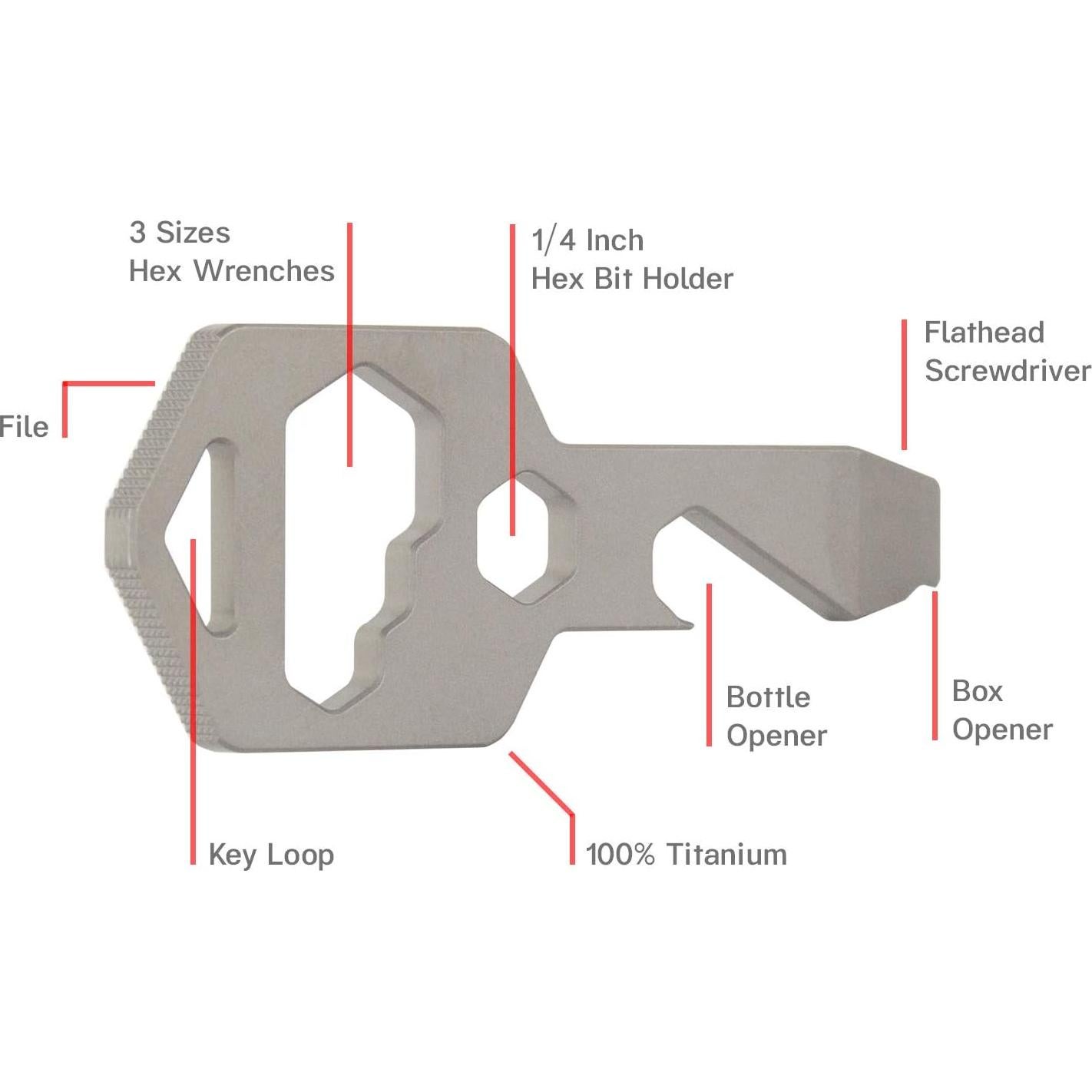 Llave Multi-Herramienta Northwall de Titanio 10 en 1 EDC