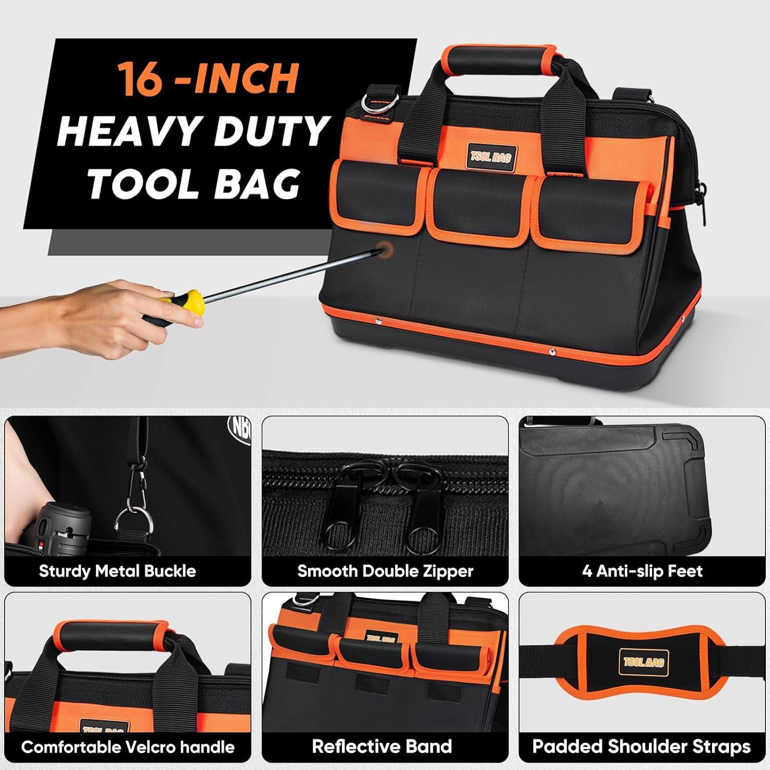 Bolsa de Herramientas 16" PREMJIN Naranja Impermeable
