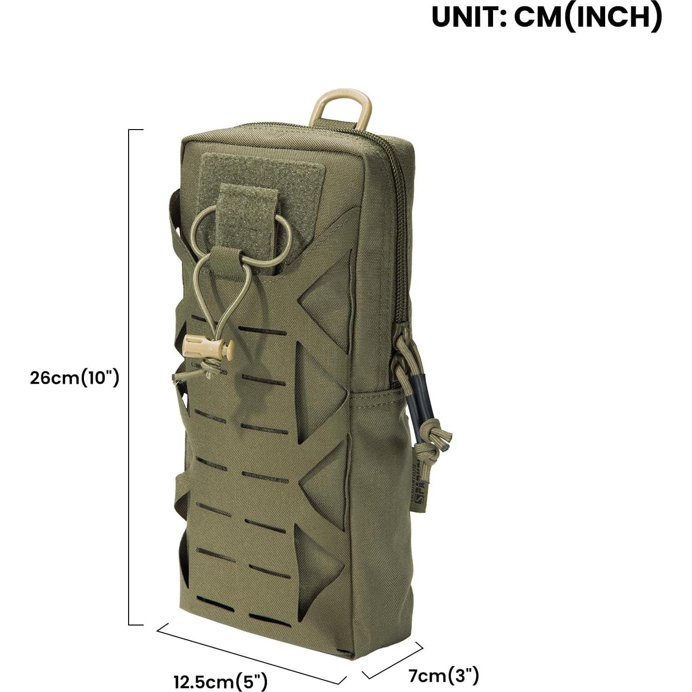 Bolsa Táctica EDC Molle EXCELENTE ELITE SPANKER Verde 25.4x12.7cm