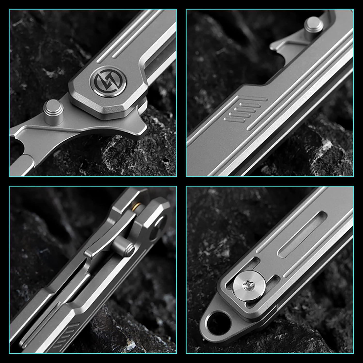 Cuchillo Plegable OLITANS T022 con Rompe Cristales y 10 Hojas