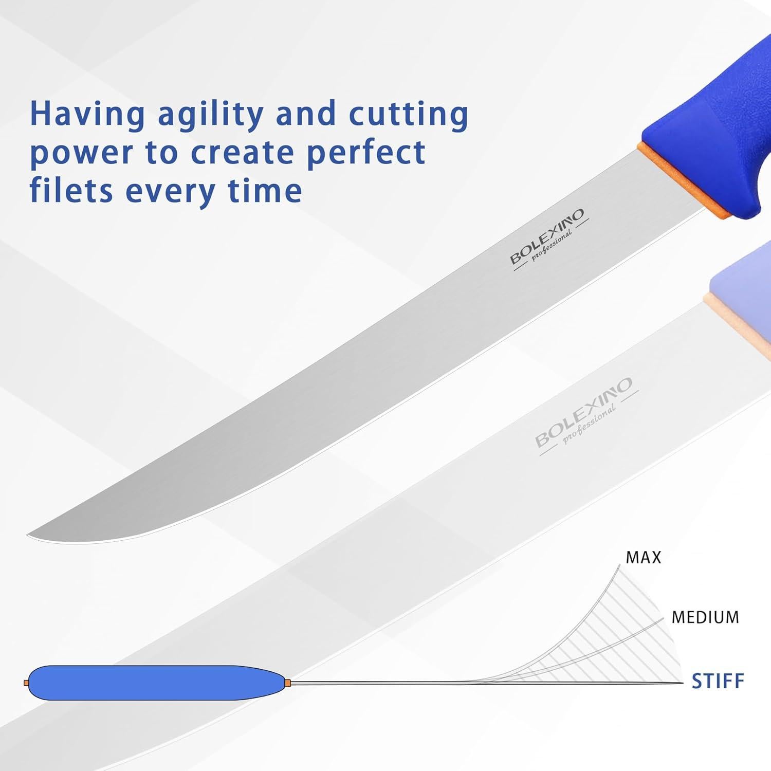 Cuchillo de Filete BOLEXINO 20 cm Acero Inoxidable Antideslizante