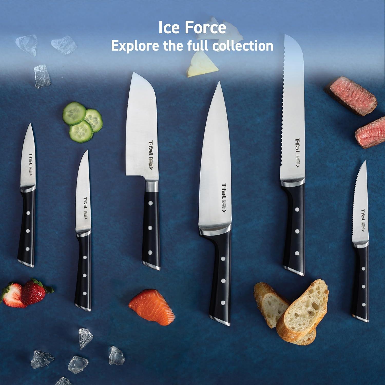 Set de Cuchillos de Cocina T-fal Ice Force 3 Piezas