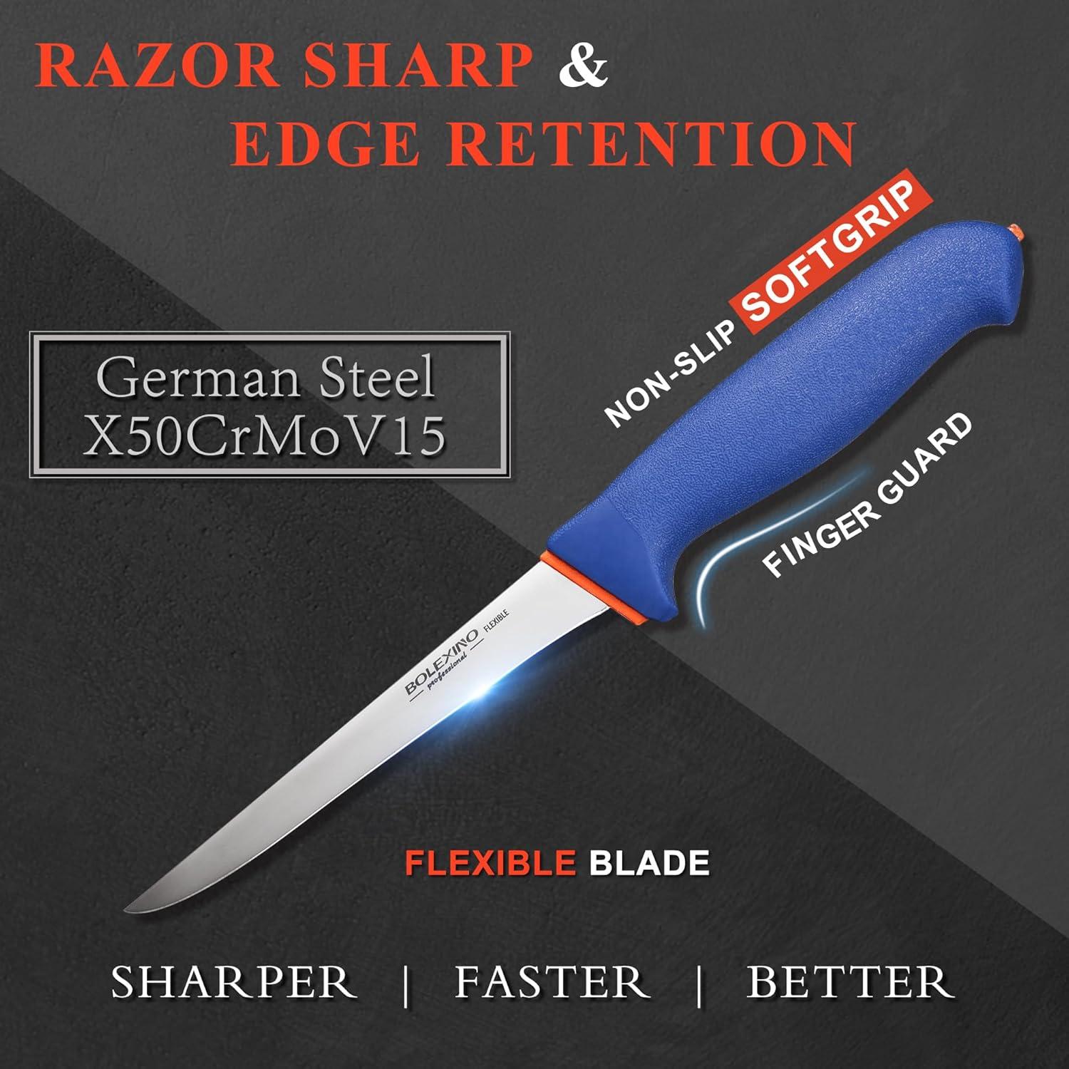 Cuchillo de Deshuesar Flexible BOLEXINO 15.24 cm Acero Alemán