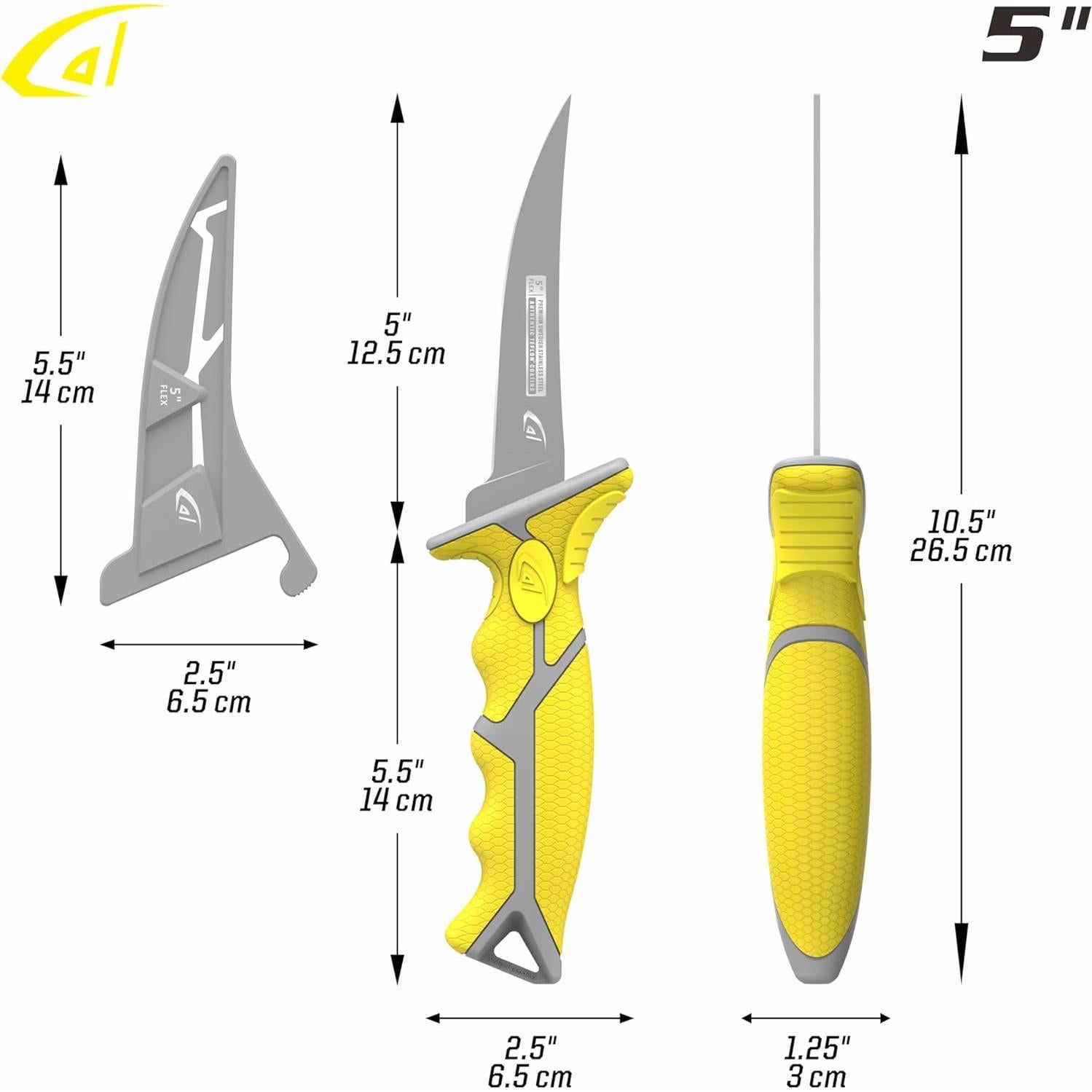 Cuchillo de Filetear Danco 12.7 cm Amarillo Karl Acero Inoxidable