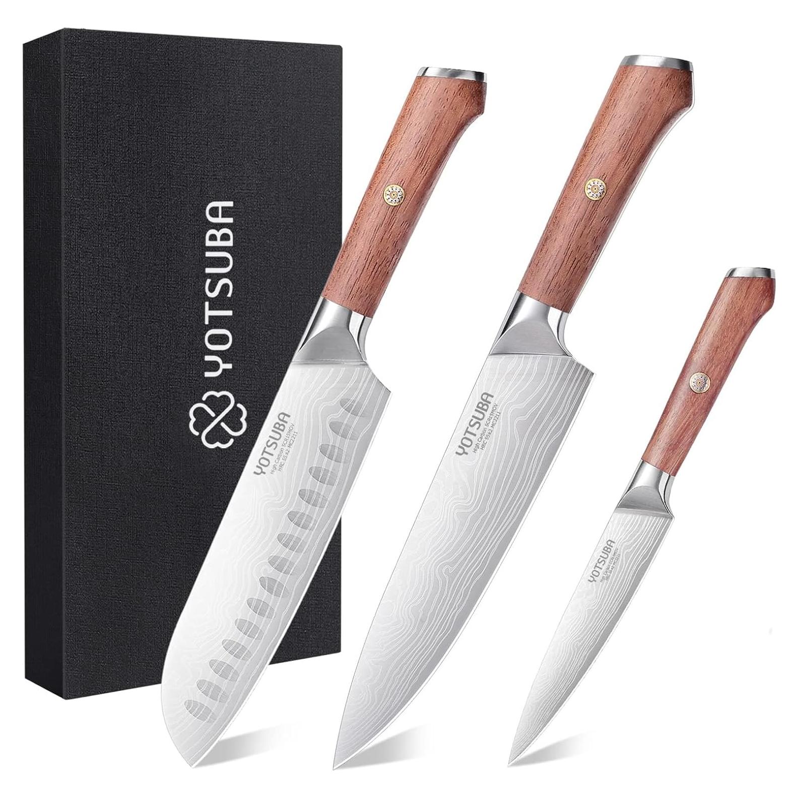 Juego de cuchillos de cocina YOTSUBA 3 piezas acero inoxidable