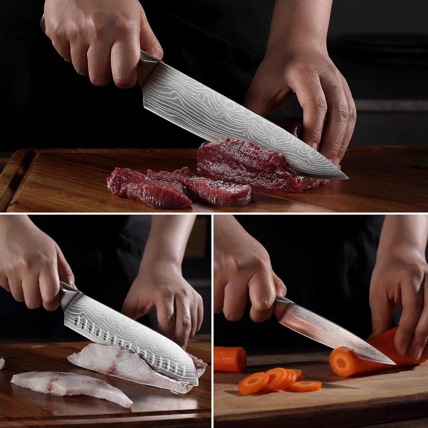 Juego de cuchillos de cocina YOTSUBA 3 piezas acero inoxidable