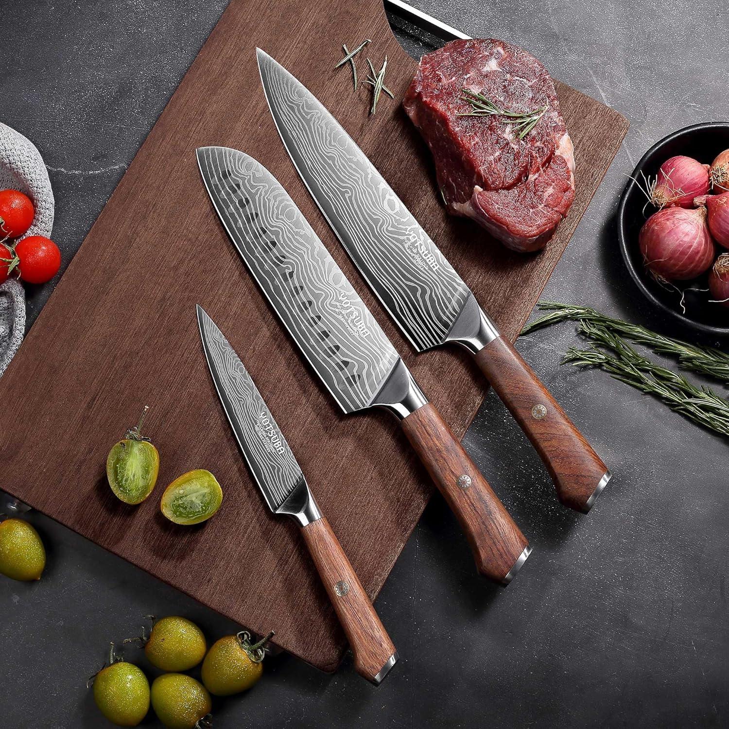 Juego de cuchillos de cocina YOTSUBA 3 piezas acero inoxidable