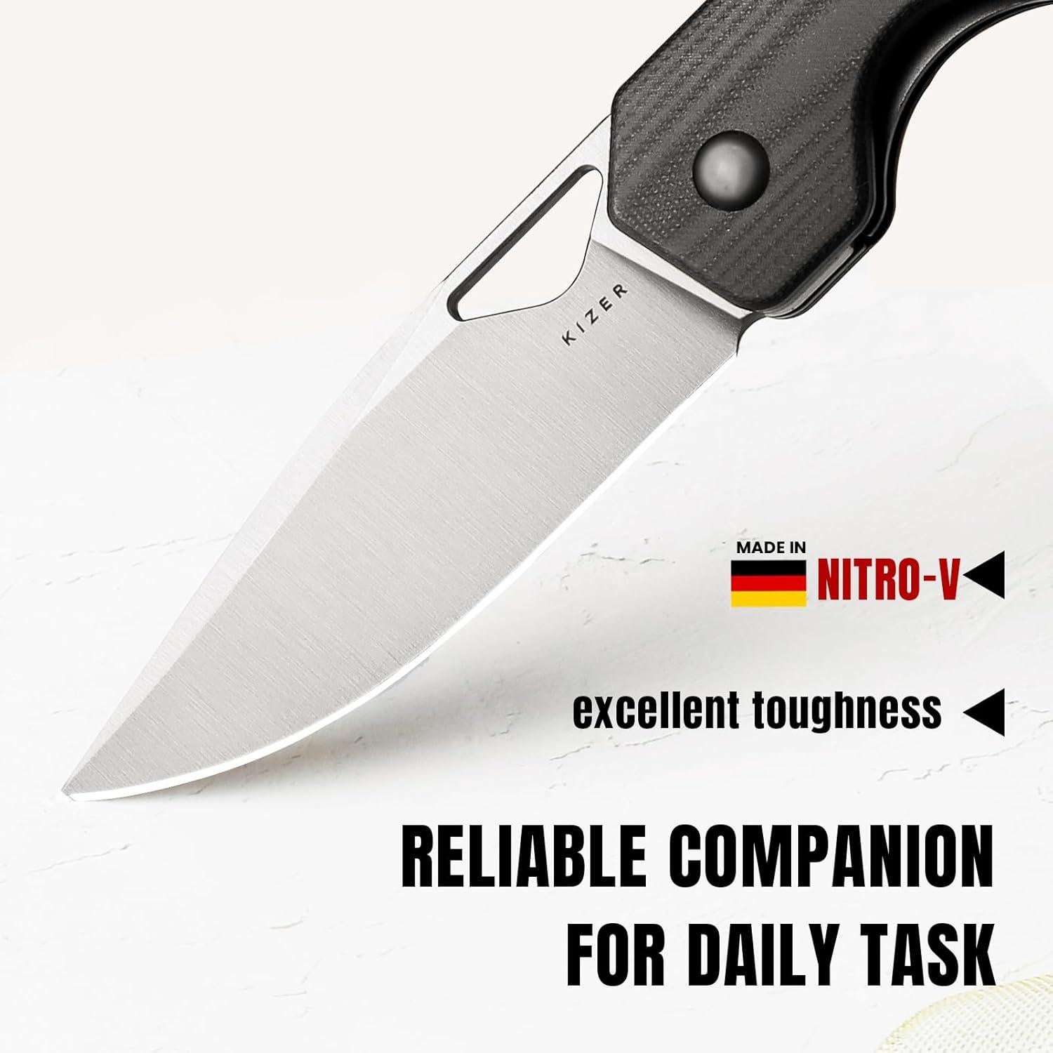 Cuchillo de bolsillo Kizer Militaw EDC 20.3cm Nitro V G10