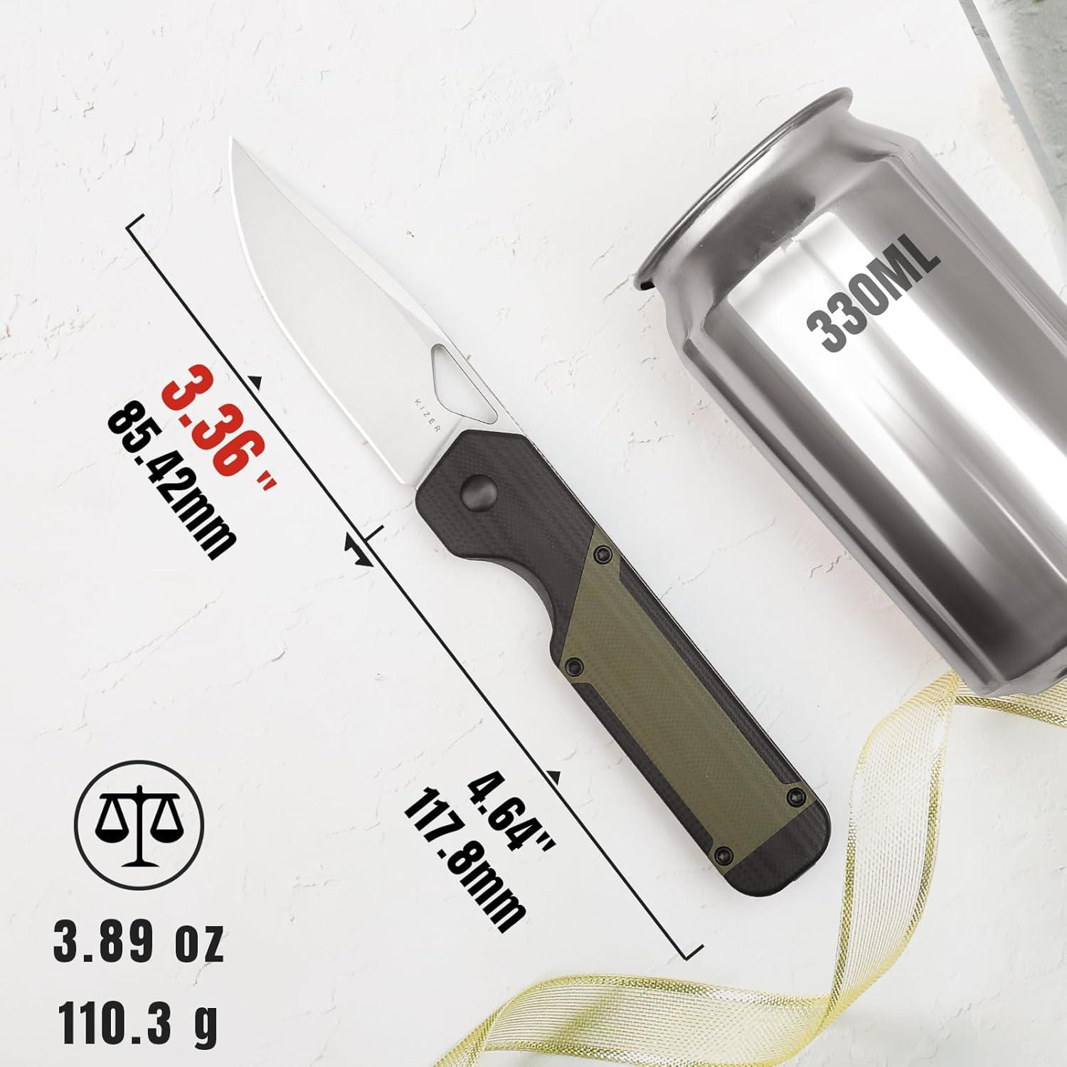 Cuchillo de bolsillo Kizer Militaw EDC 20.3cm Nitro V G10