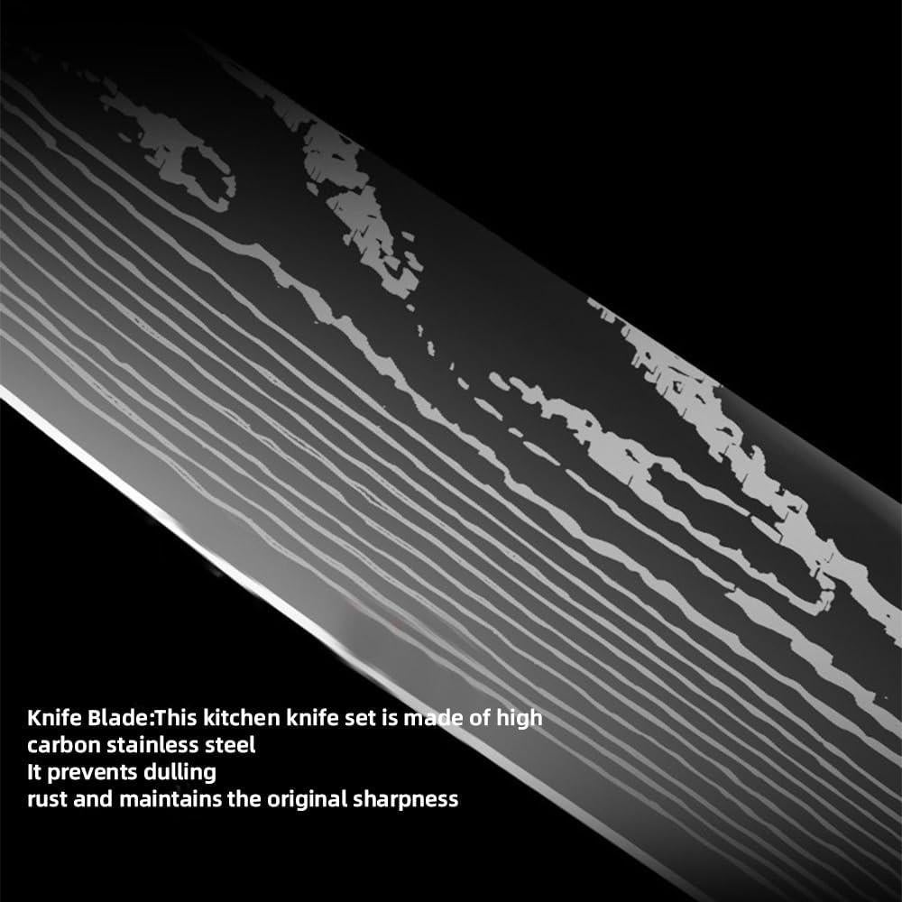 Juego de cuchillos de cocina 5 piezas MEIFLOLU acero inoxidable