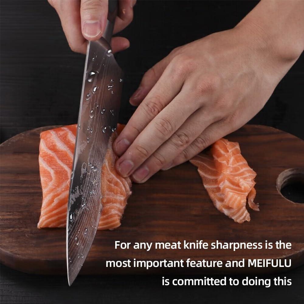 Juego de cuchillos de cocina 5 piezas MEIFLOLU acero inoxidable