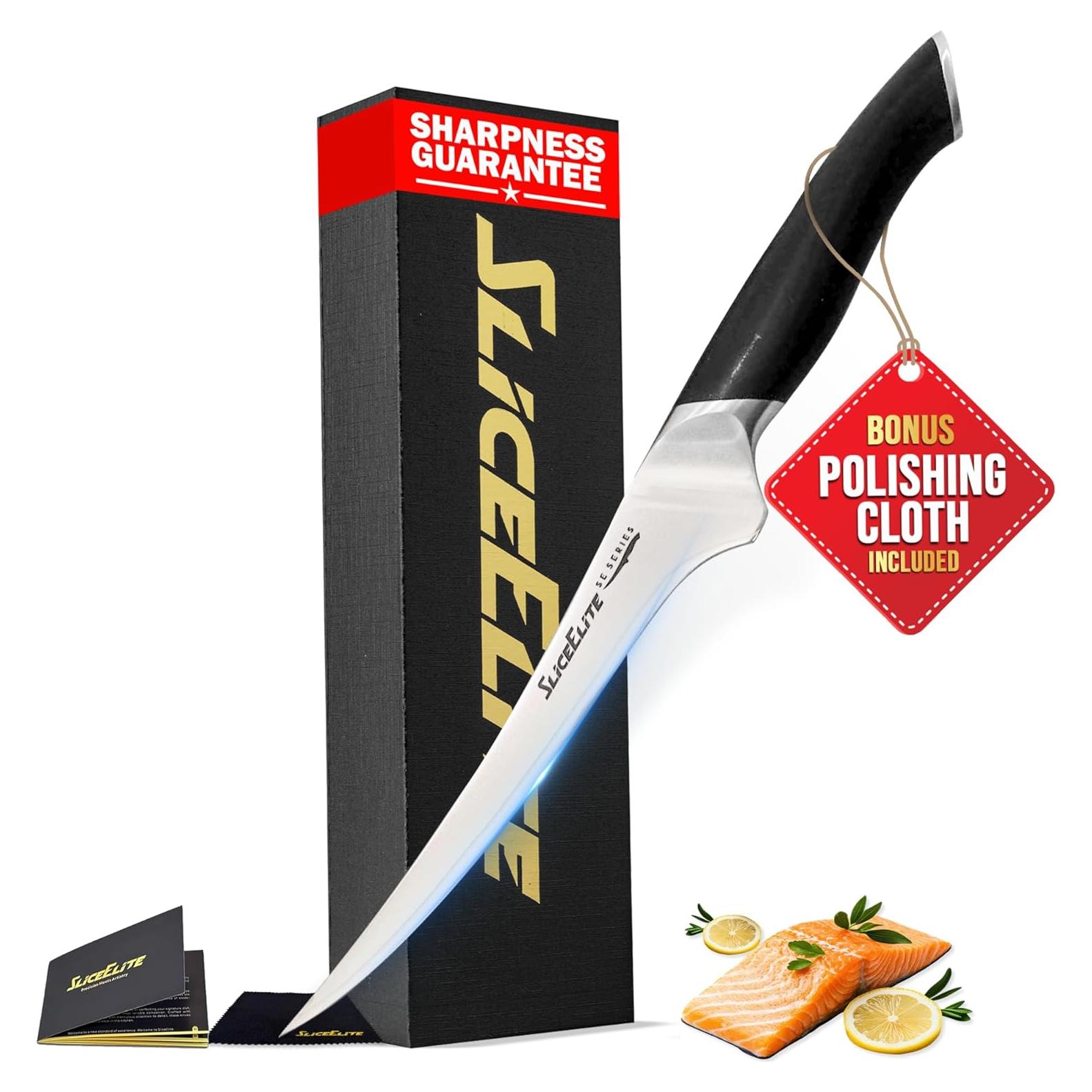 Cuchillo de Filete 17.78 cm SliceElite Acero VG10 Mango Pakkawood