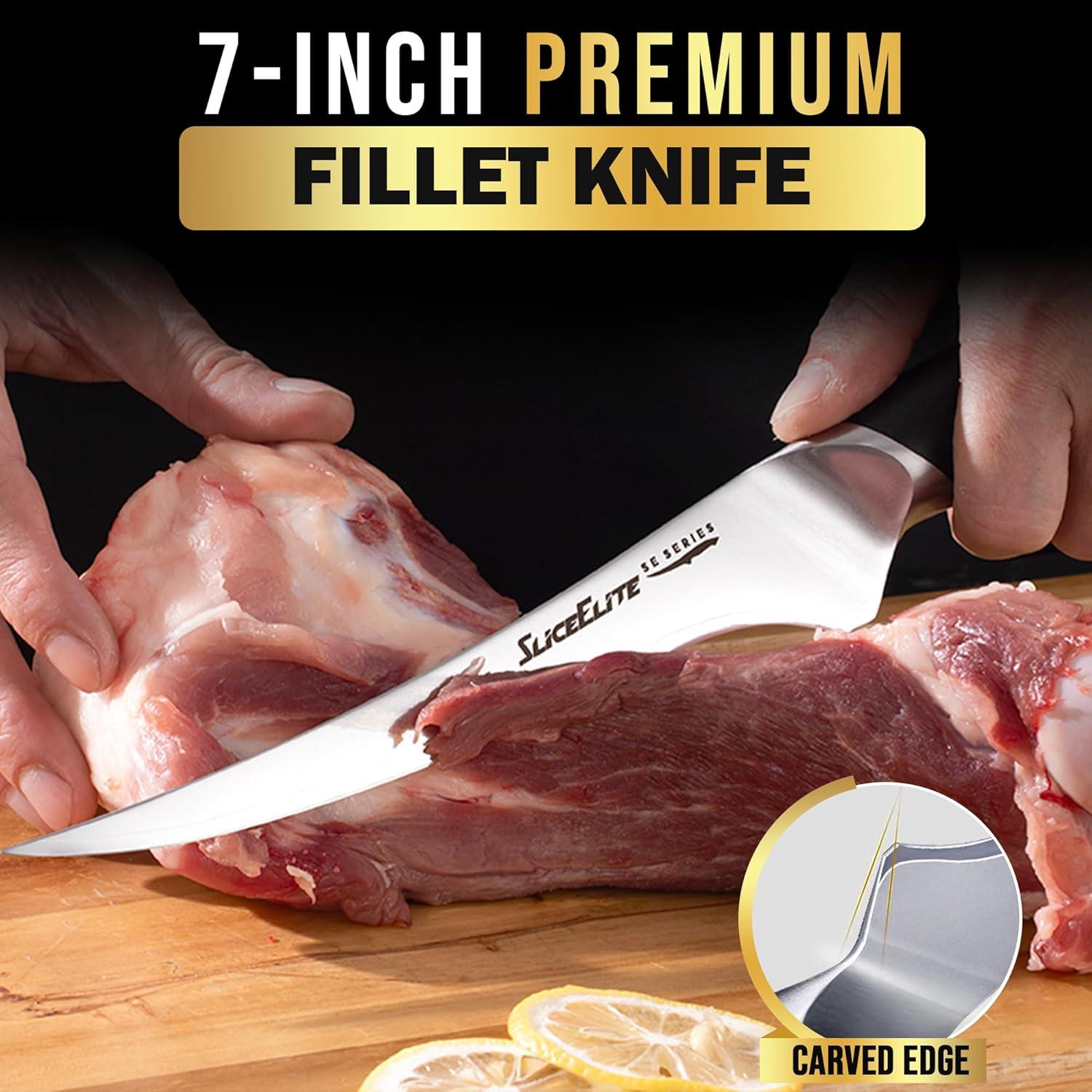 Cuchillo de Filete 17.78 cm SliceElite Acero VG10 Mango Pakkawood