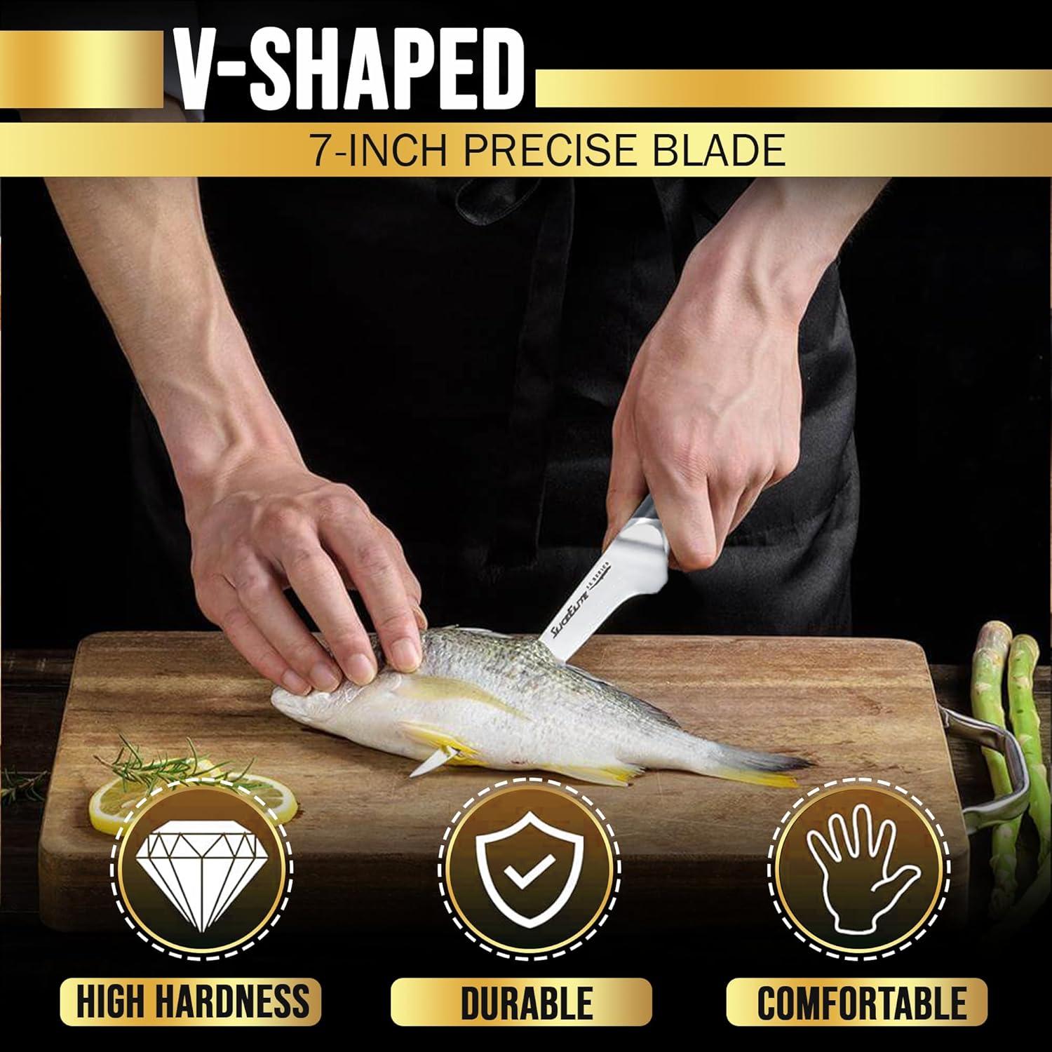 Cuchillo de Filete 17.78 cm SliceElite Acero VG10 Mango Pakkawood