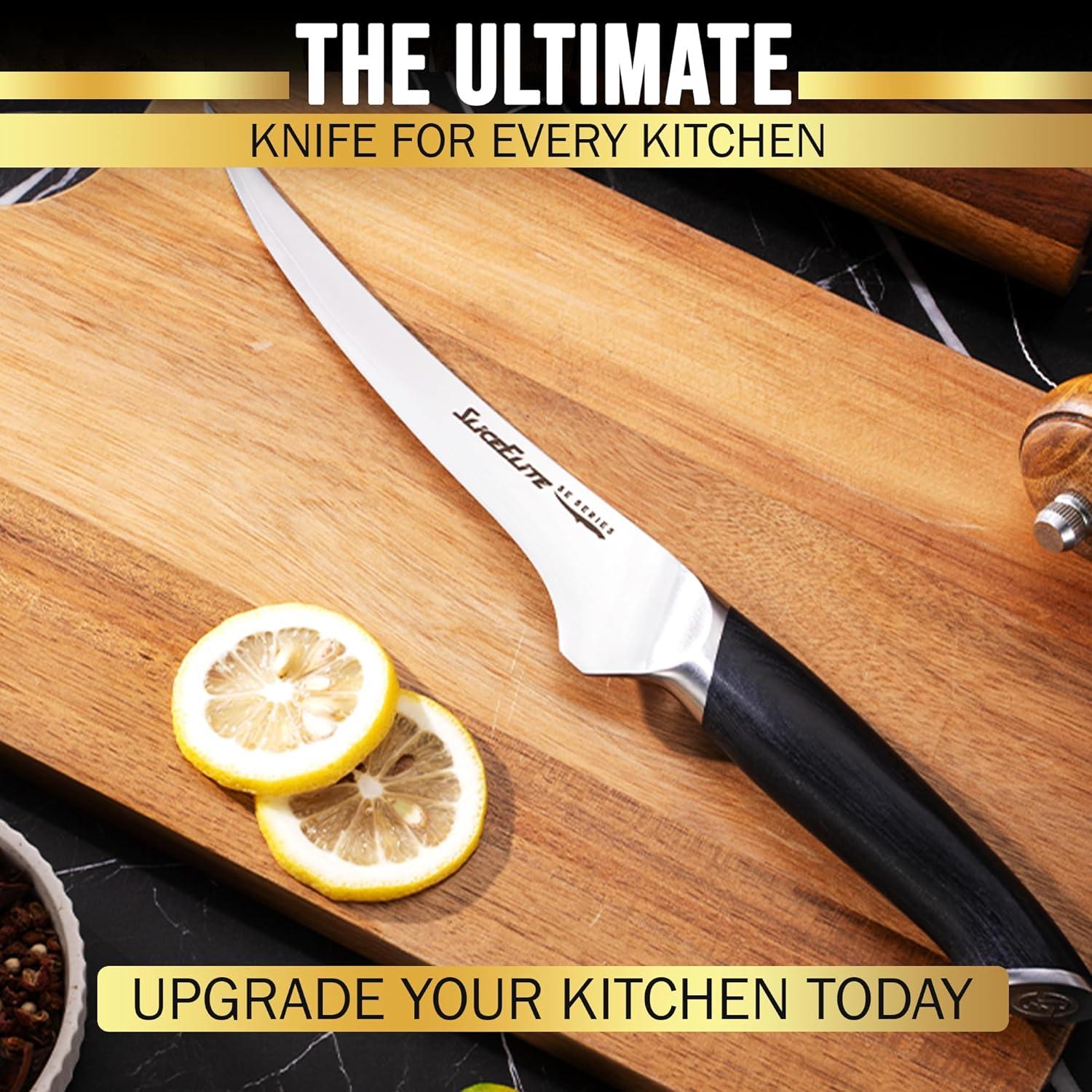 Cuchillo de Filete 17.78 cm SliceElite Acero VG10 Mango Pakkawood