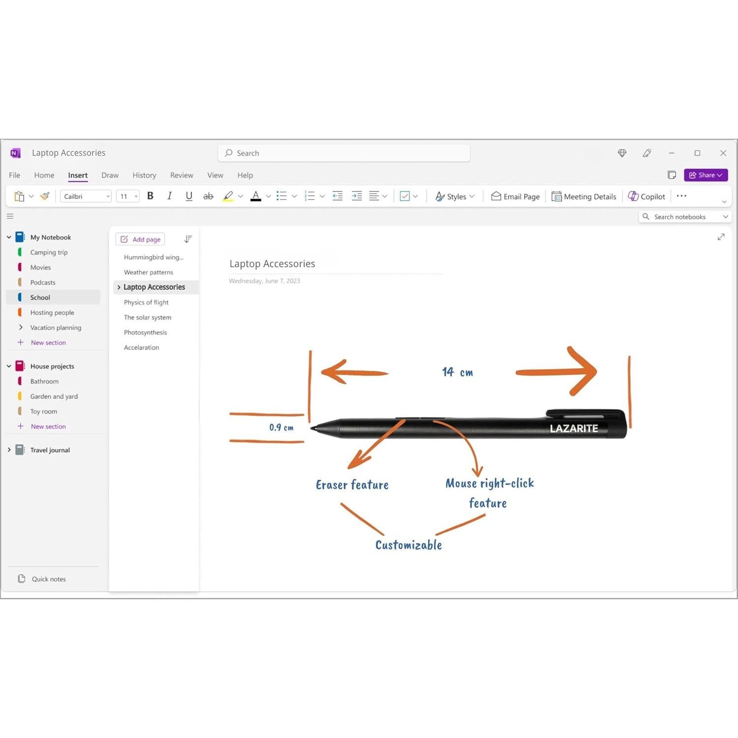 Estilógrafo Activo Lazarite M Pen Negro - 4096 Niveles Sensibilidad