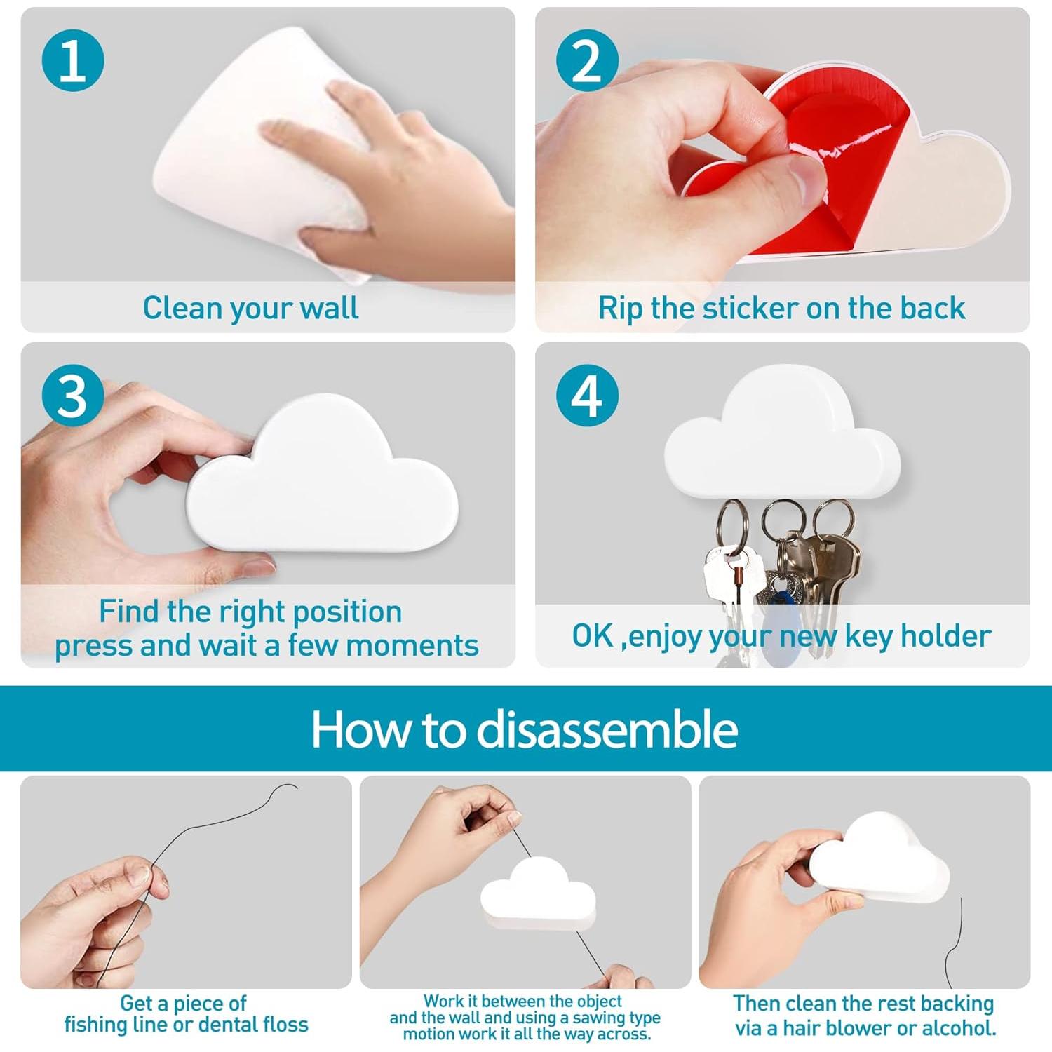 Soporte Magnético para Llaves Nube TWONE - Fácil Instalación