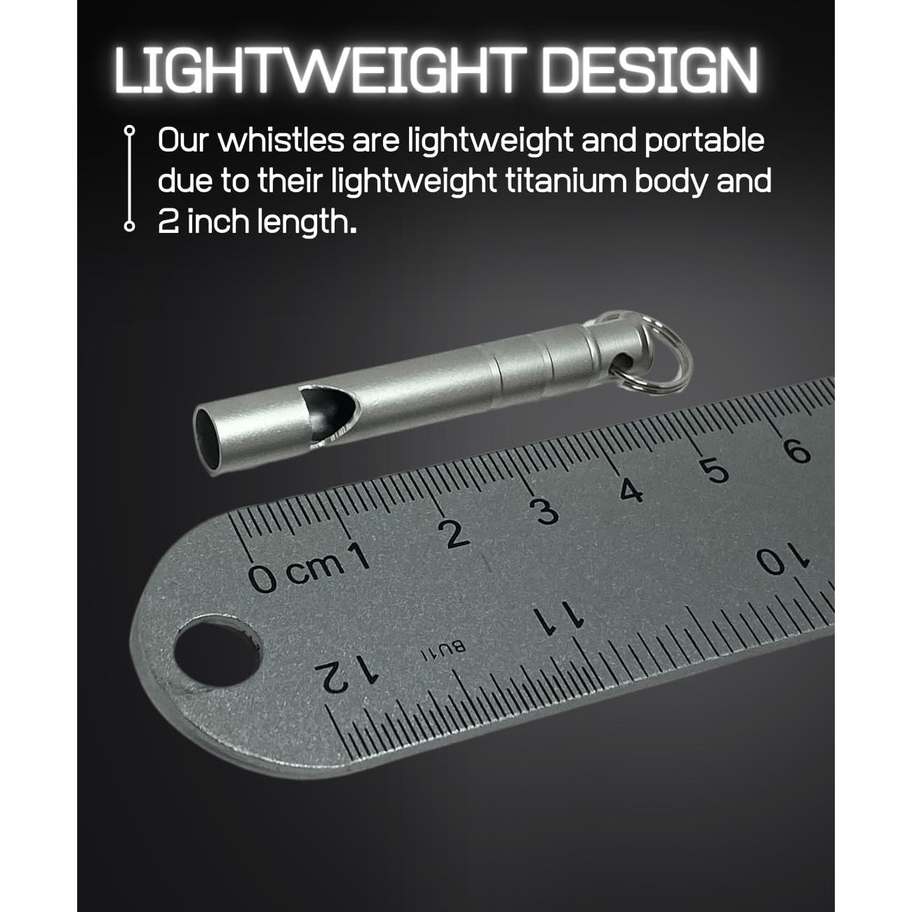Silbato de Titanio FUTURESTEPS con Cordón - Juego de 2