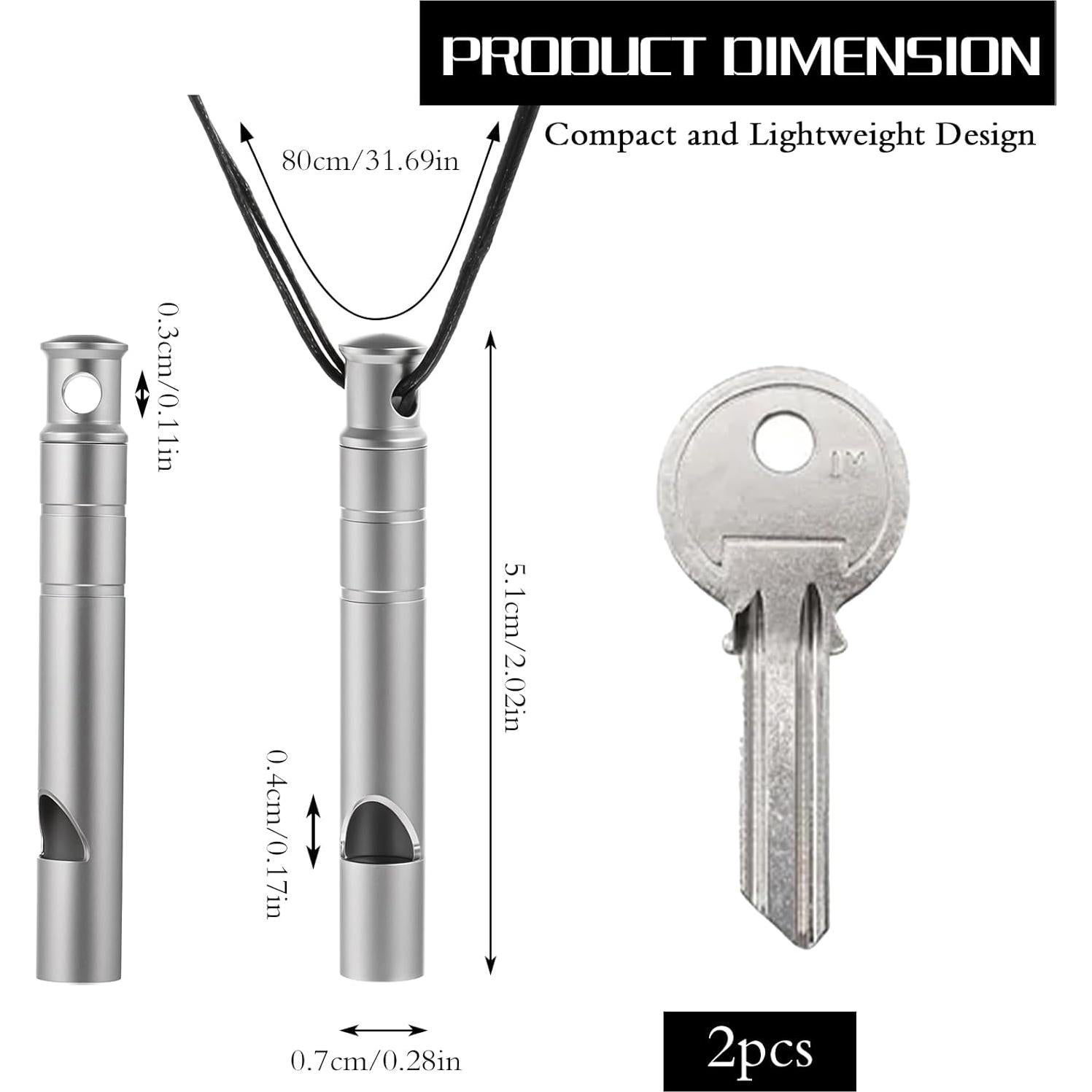 Silbato de Emergencia ValueBargain Titanio 120dB 2 Piezas
