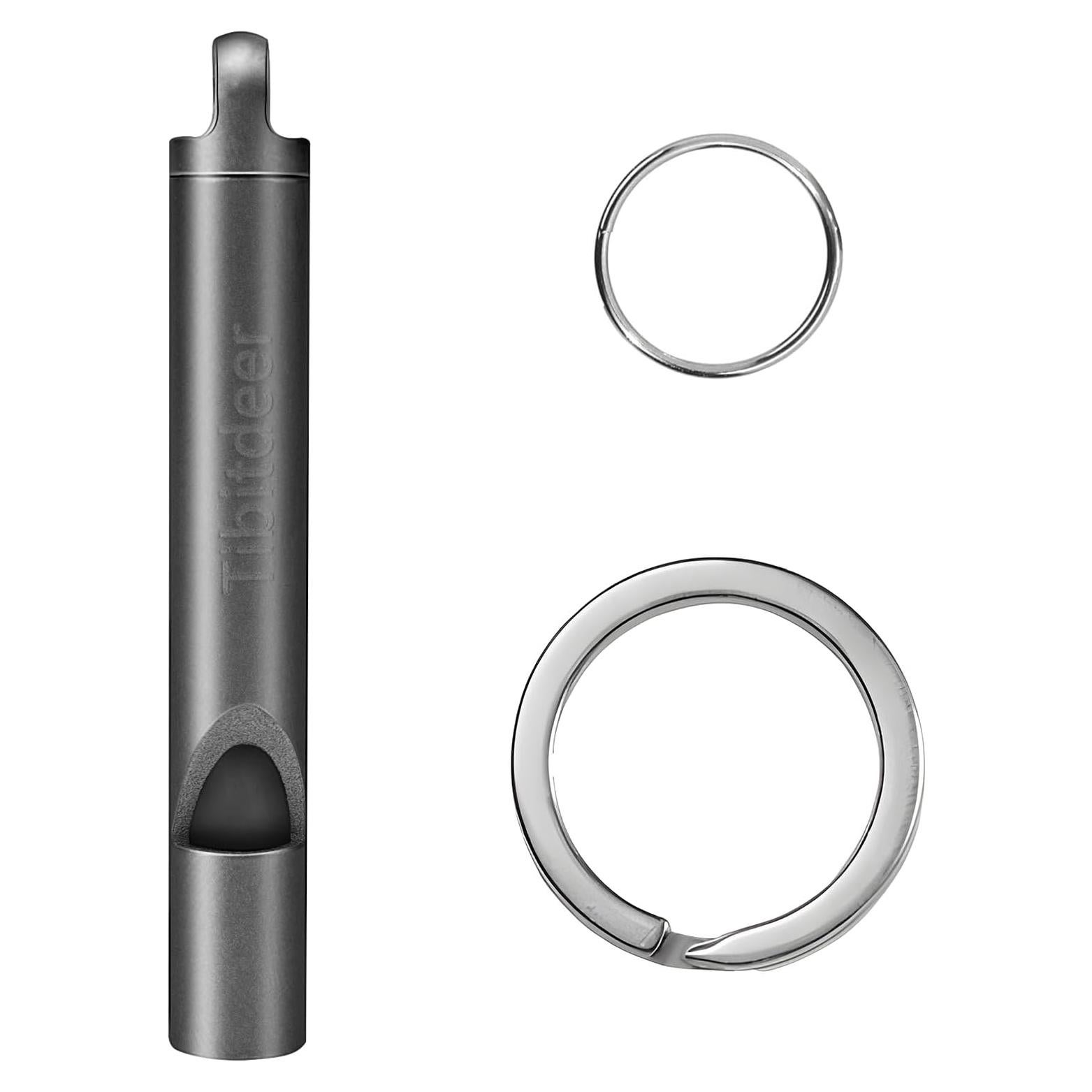 Silbato de Emergencia Titanio Tibitdeer 120dB con Anillos