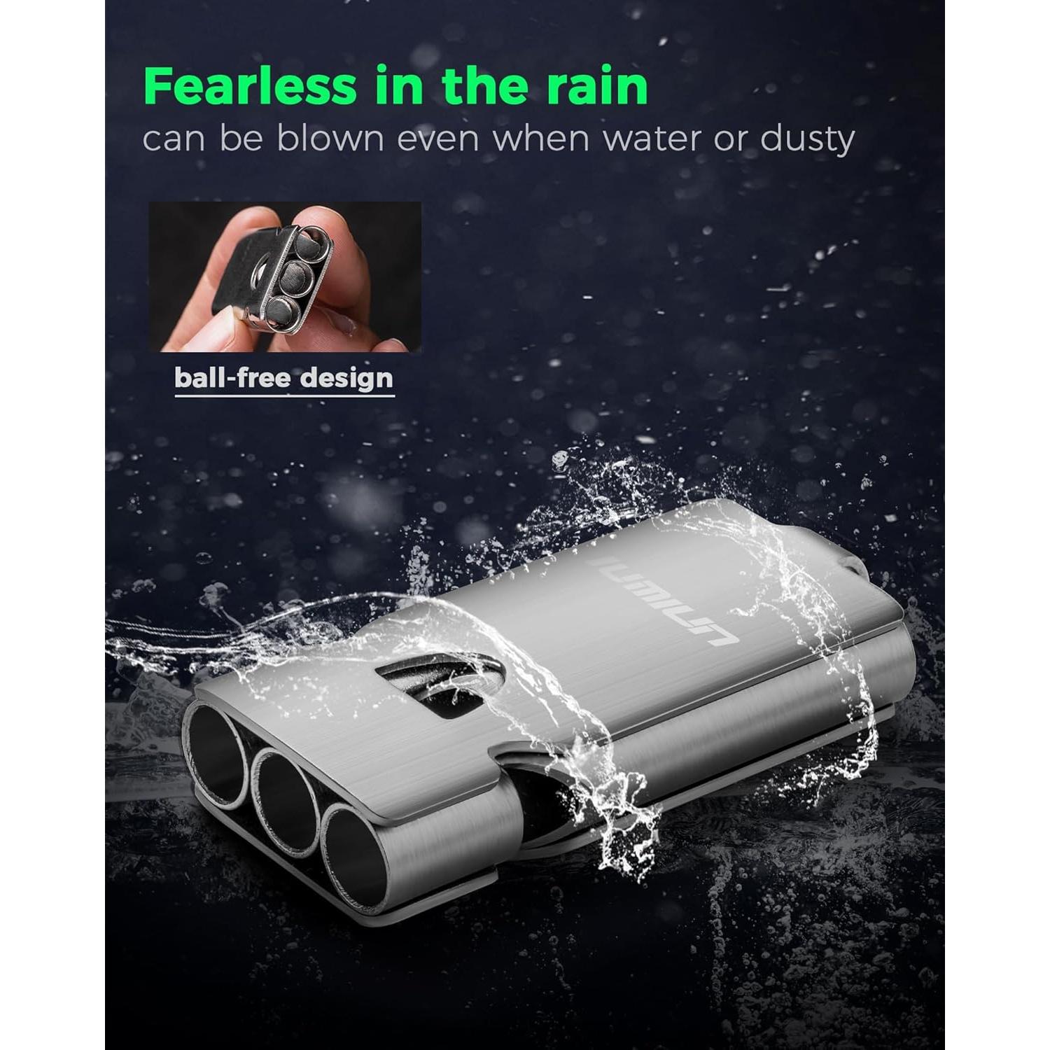 Silbato de Emergencia IUMIUN de Titanio 130dB para Camping