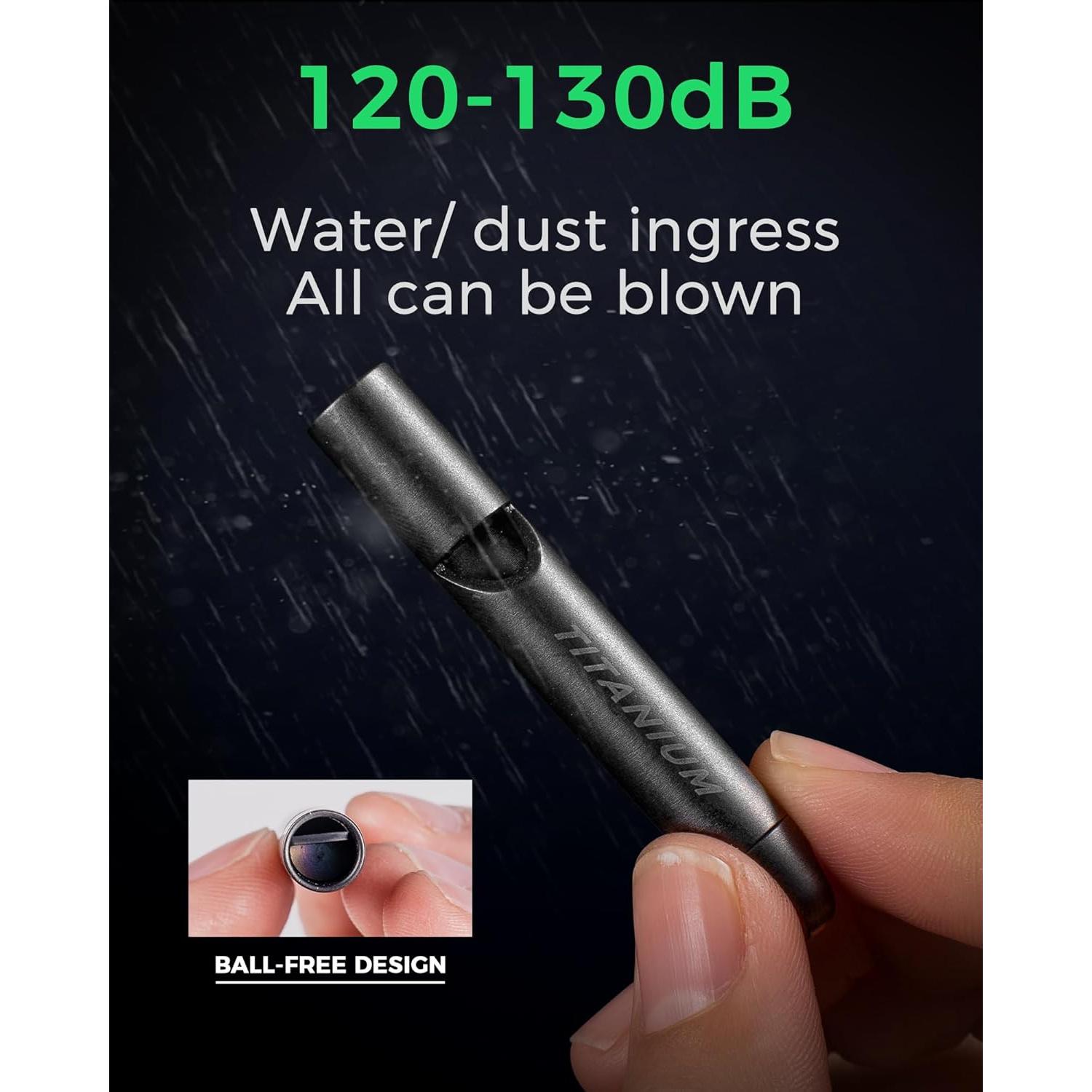 Silbato de Emergencia IUMIUN de Titanio 120dB - 2 Paquetes