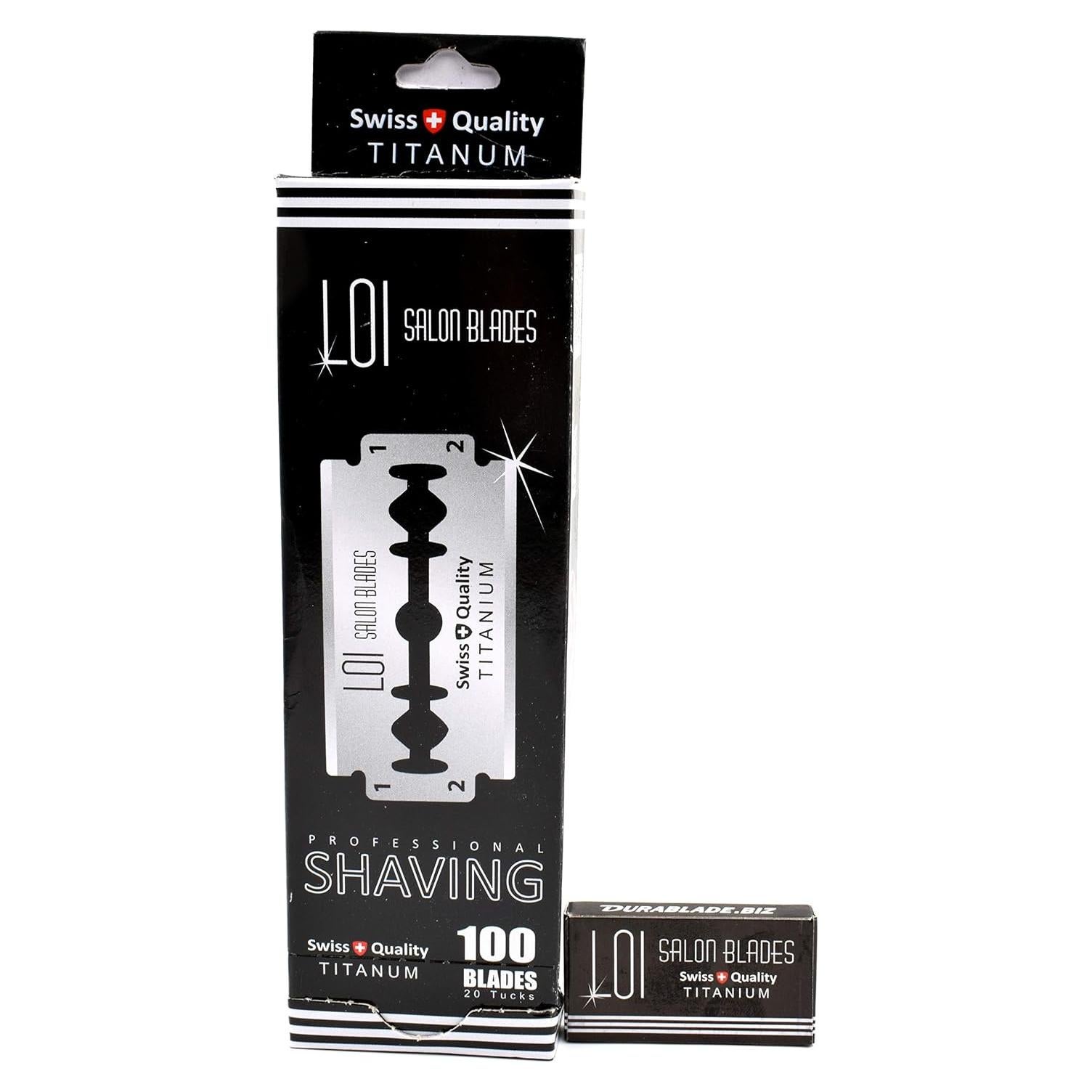 100 Cuchillas de Doble Filo Titanio Durablade para Afeitado