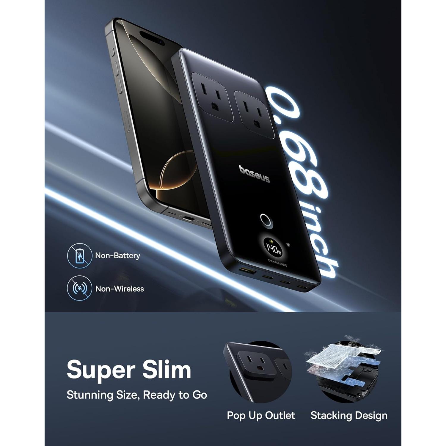 Estación de Carga Baseus Blade 140W + Cargador USB C 100W