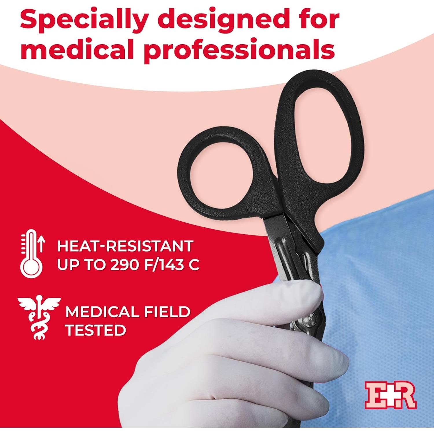 Tijeras para Vendajes Ever Ready First Aid 18.4 cm Titanio Negro