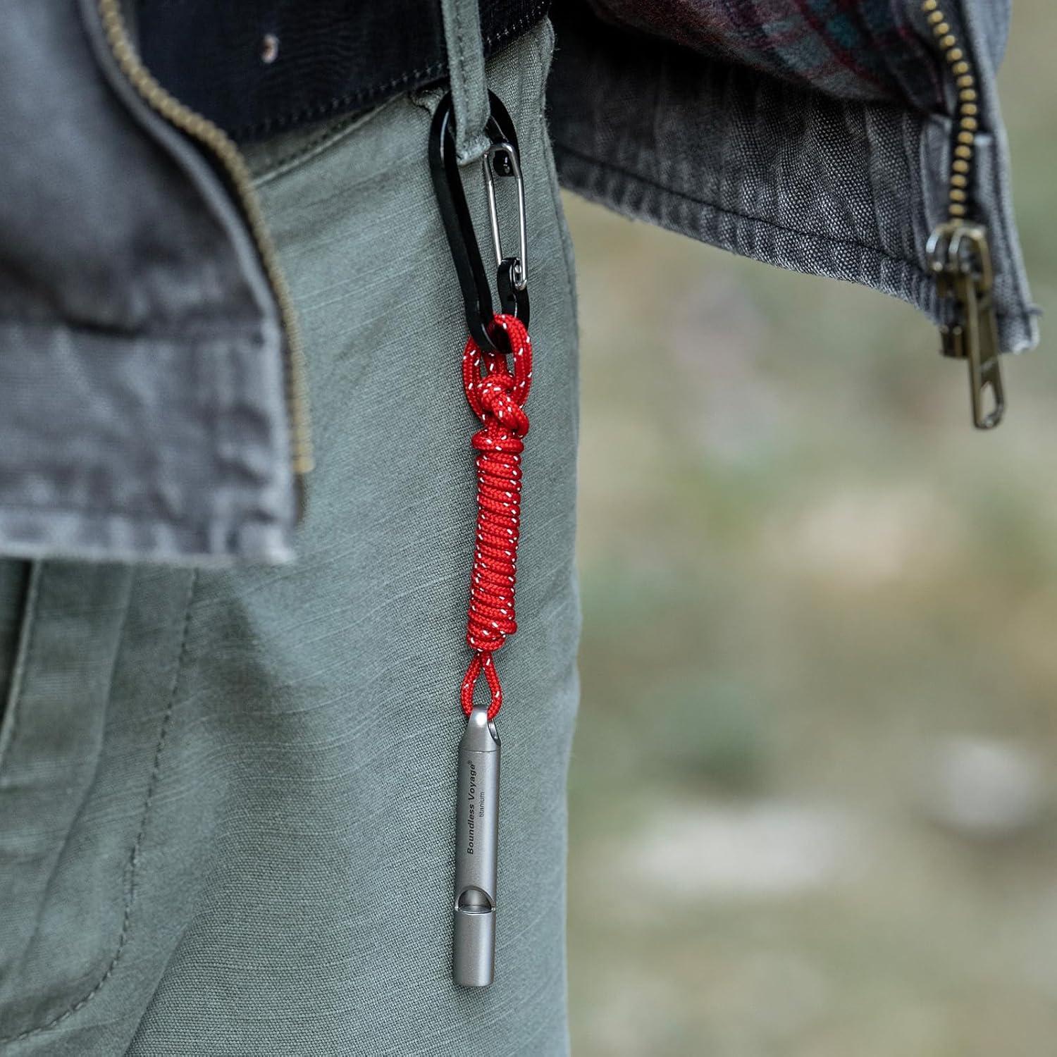 Silbato de Titanio Boundless Voyage Ti9014O 120dB para Emergencias