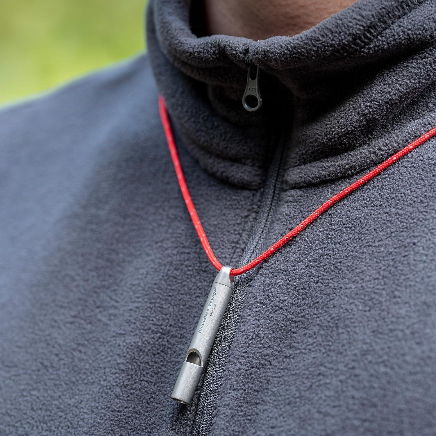 Silbato de Titanio Boundless Voyage Ti9014O 120dB para Emergencias