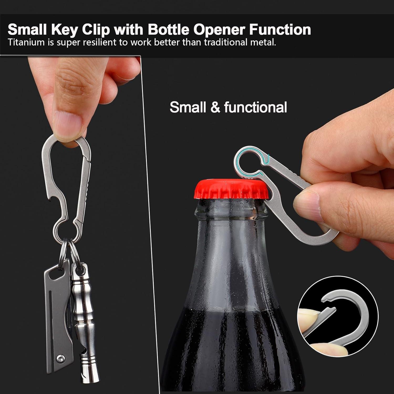 Llavero de Carabina de Titanio PJYTAC TKC02B Plata